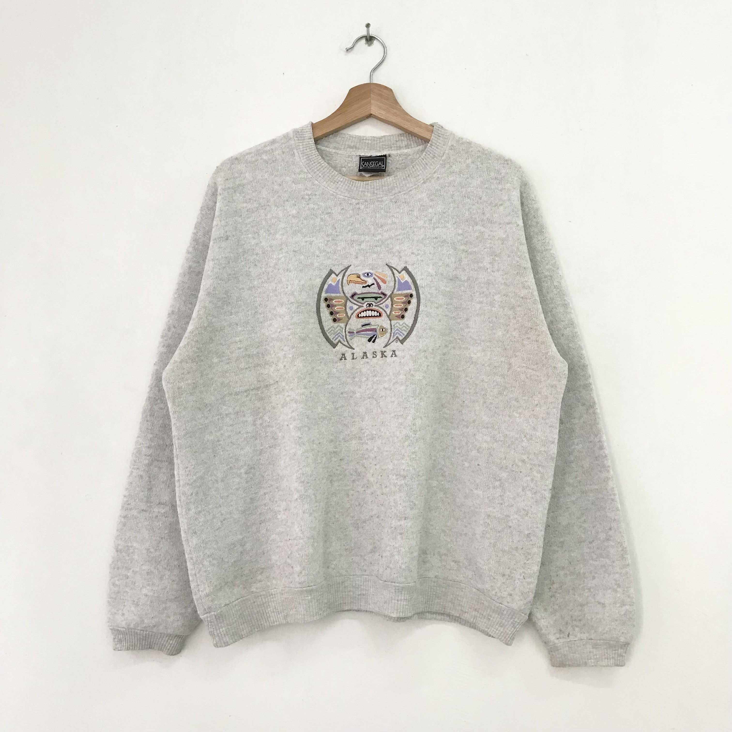 Vintage Vintage 90s Alaska Sweatshirt Alaska Sweater - 218 Size US L / EU 52-54 / 3 - 1 Thumbnail