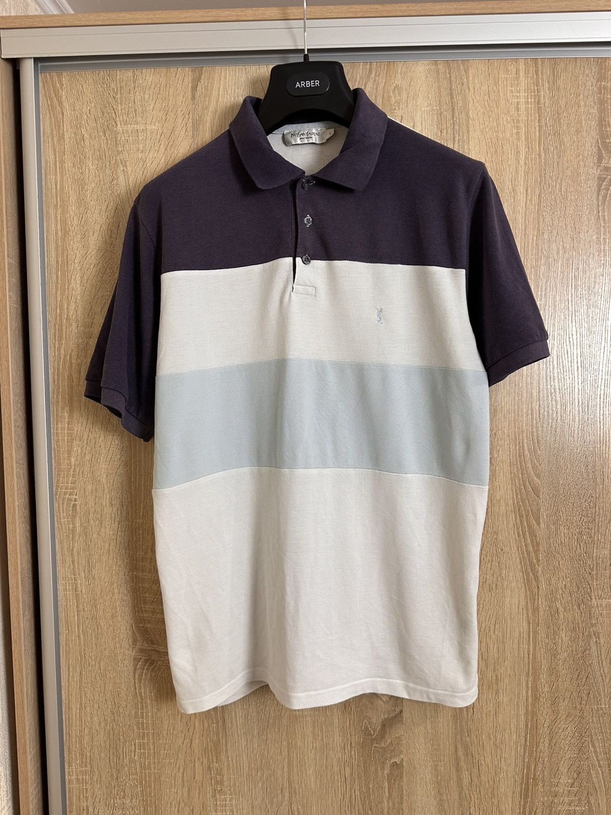 Yves Saint Laurent 🔥 Yves Saint Laurent Faded Logo YSL Polo T Shirt Vintage Y2K Size US L / EU 52-54 / 3 - 1 Thumbnail