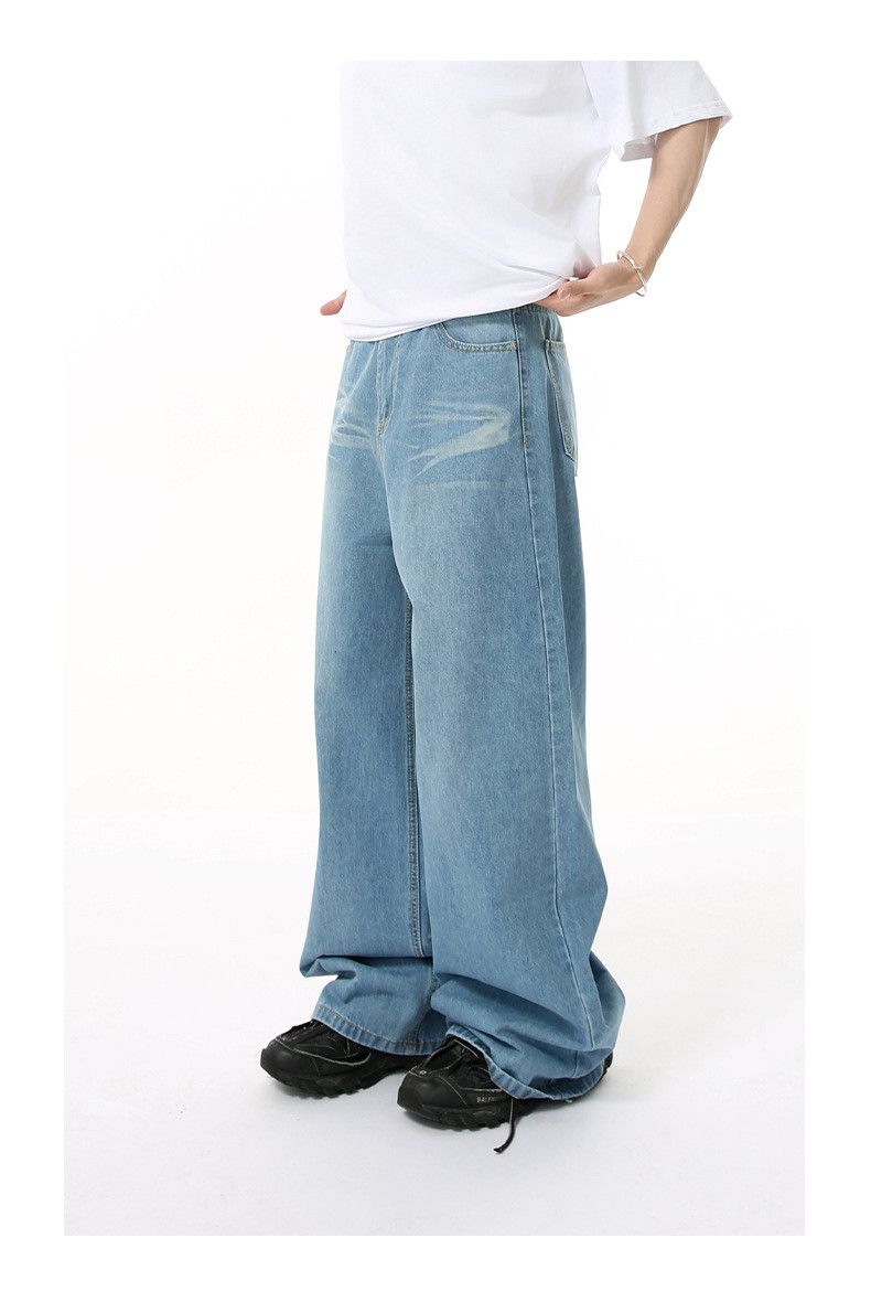 Japanese Brand × Jean Japanese retro washed wide-leg cleanfit straight jeans Size US 32 / EU 48 - 3 Thumbnail