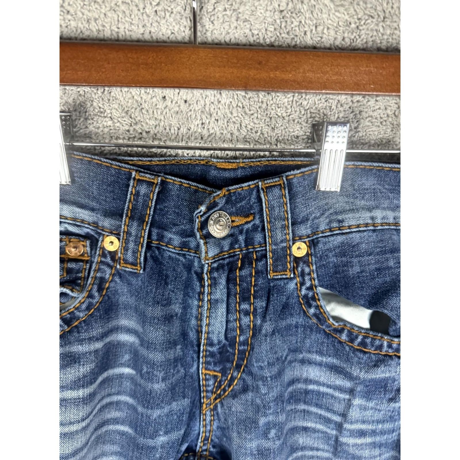 True Religion True Religion Jeans Mens 30 Blue Straight Big T Red Org Flap Pockets Denim Shirt? Size US 30 / EU 46 - 5 Thumbnail