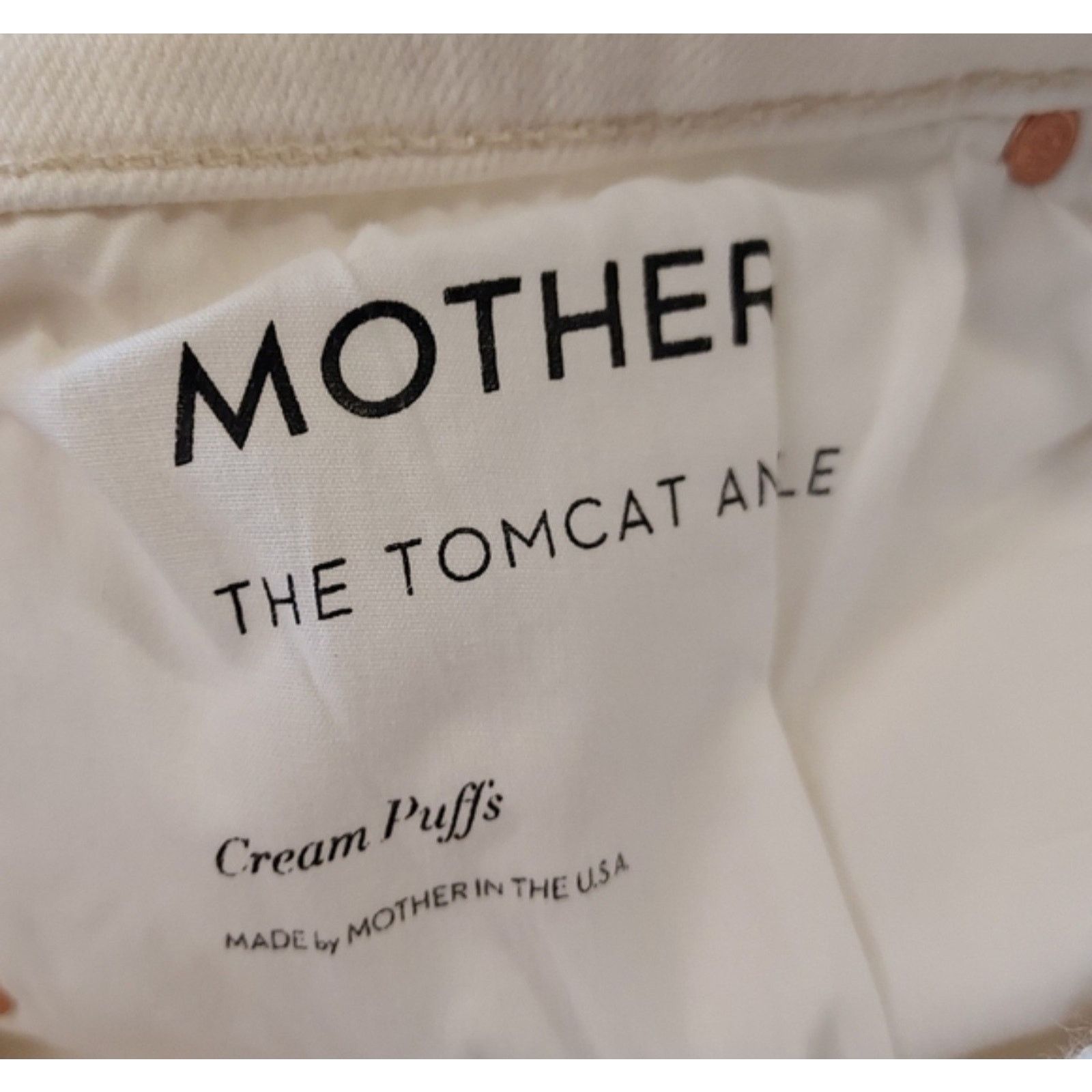 MOTHER Mother The Tomcat Ankle Jeans In Cream Puffs 25 Size 23" - 10 Thumbnail