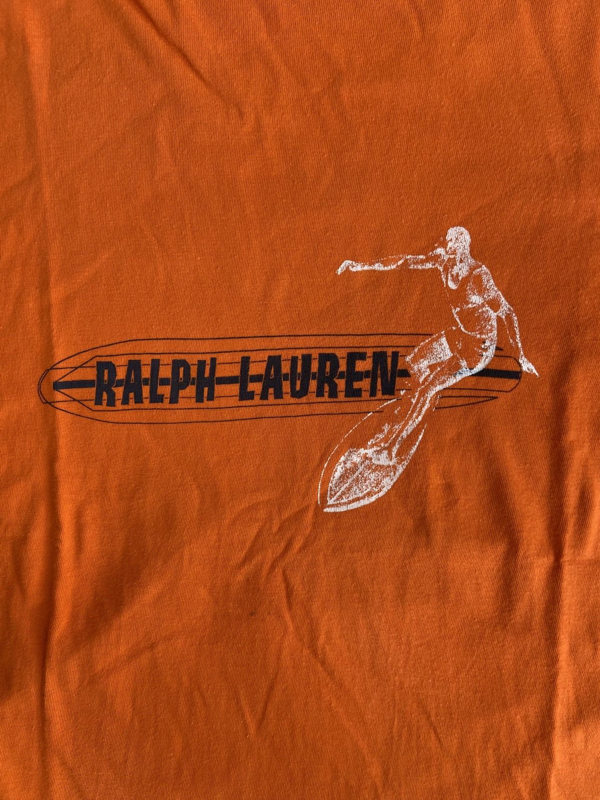 Polo Ralph Lauren × U.S. Polo Assn. × Vintage VTG Ralph Lauren Polo Sport Surf T Shirt Orange Size US M / EU 48-50 / 2 - 2 Thumbnail