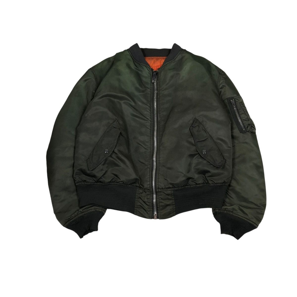 Vintage 🔥VTG REVERSIBLE MA-1 BOMBER JACKET ALPHA INDUSTRIES USA Size US L / EU 52-54 / 3 - 1 Thumbnail