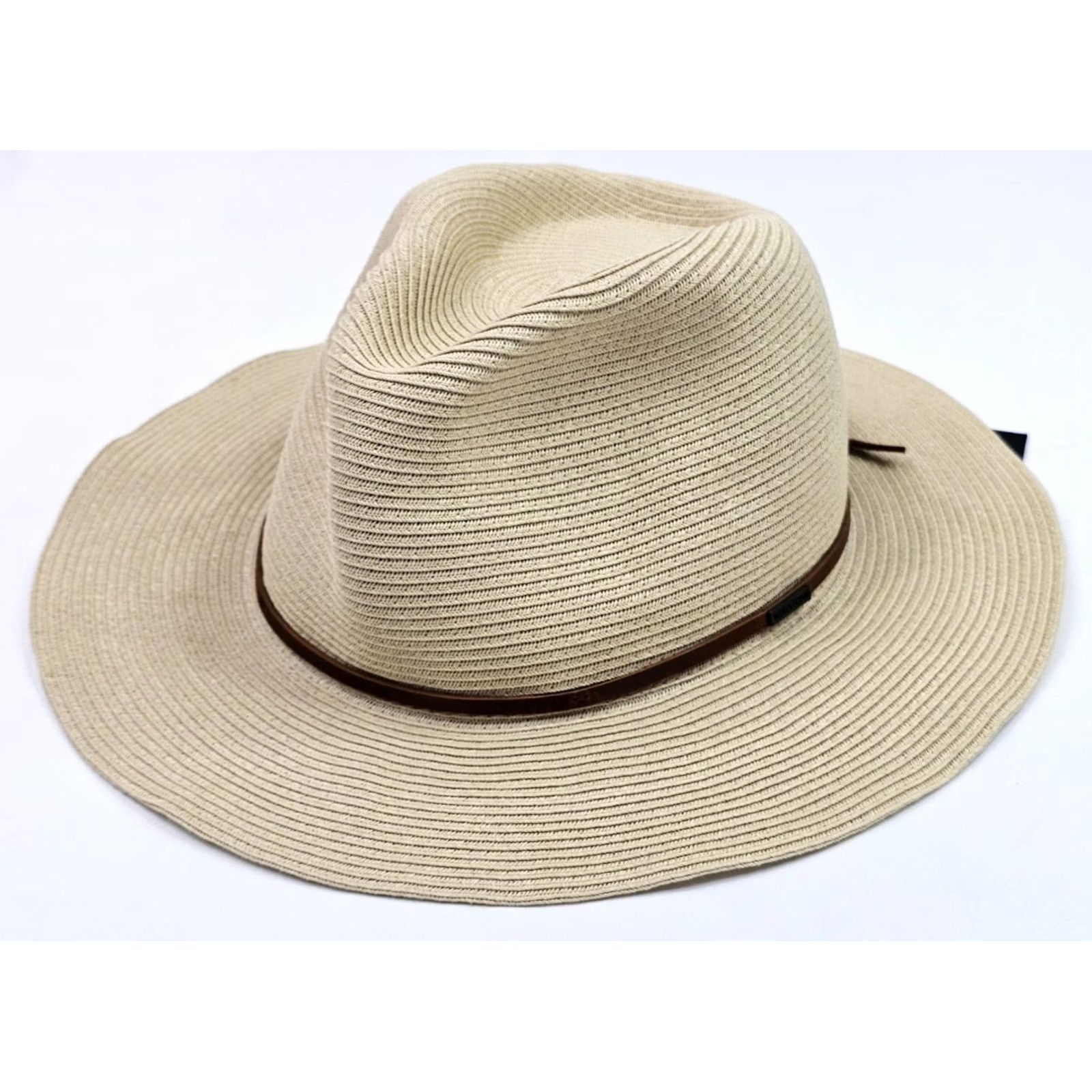 Brixton Brixton Wesley Straw Fedora Unisex Adjustable Packable UPF 50 Hat S Tan Fedora Size ONE SIZE - 2 Thumbnail