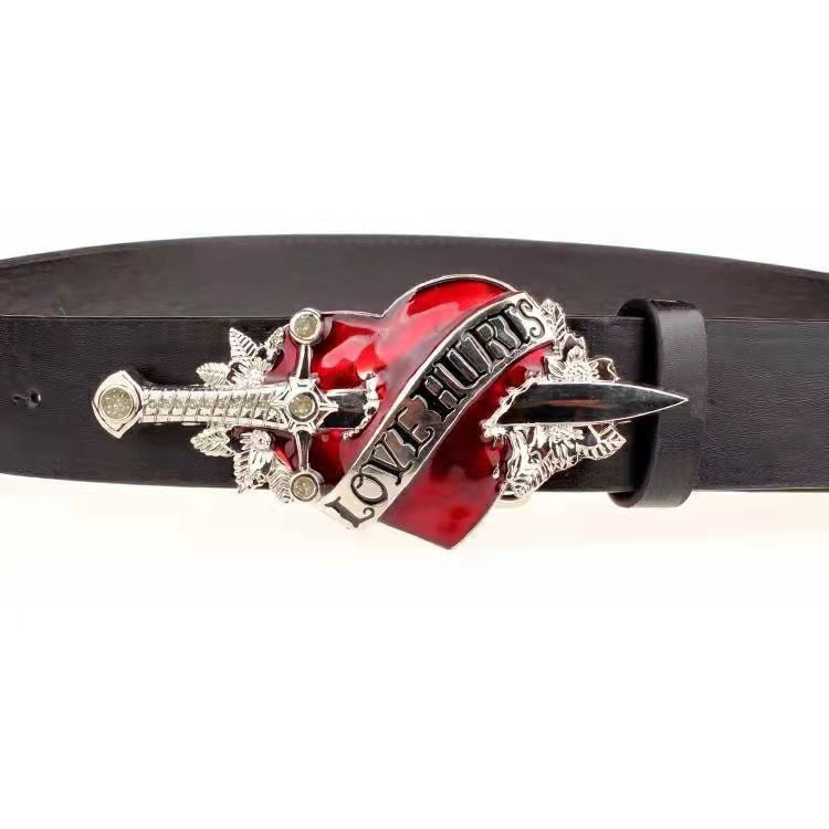 Designer Retro Vintage Belt Riveted Belts Menswear Accessories Size ONE SIZE - 5 Thumbnail