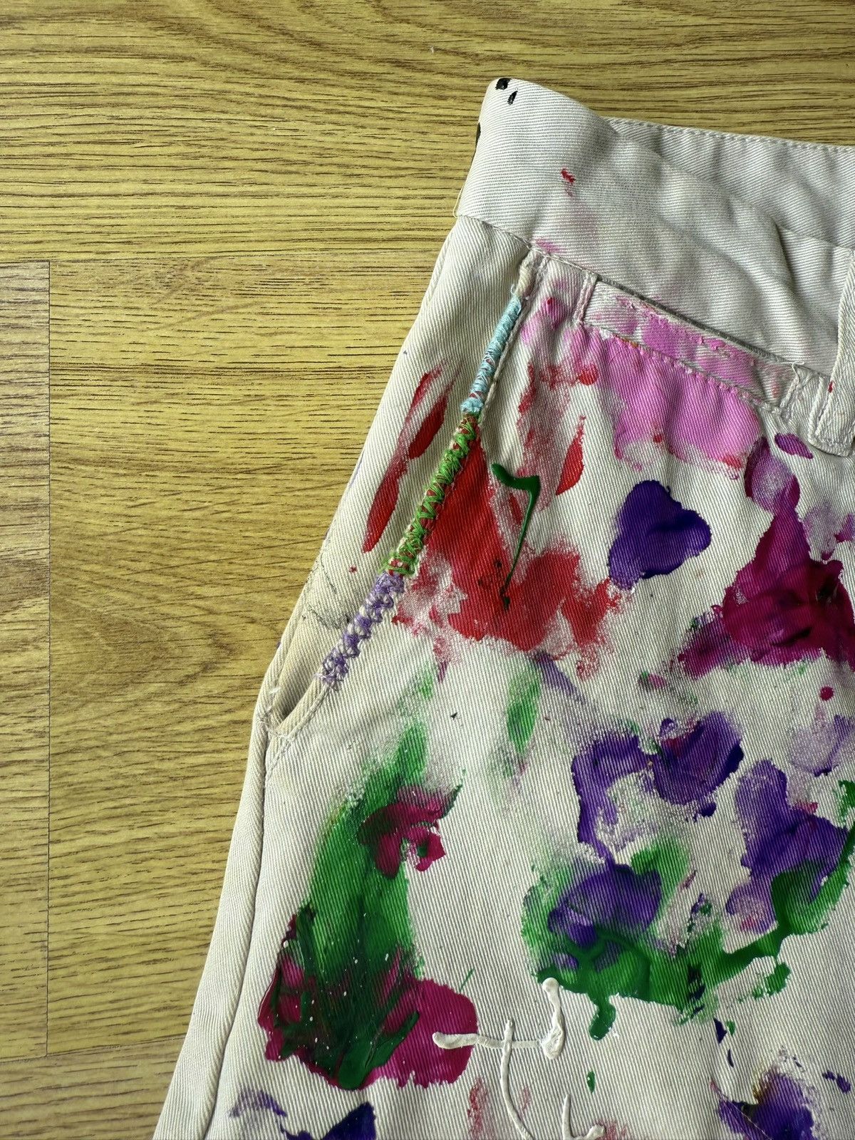 Nautica Vintage Custom Paint Splatter Pants Size US 30 / EU 46 - 3 Thumbnail