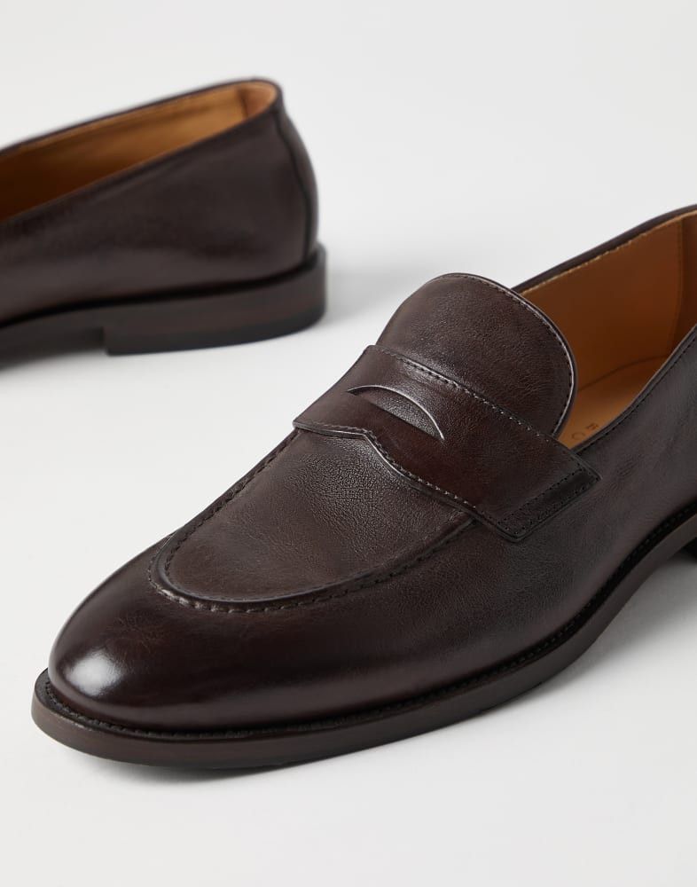 Brunello Cucinelli o1w1db10925 Pair Of Loafers in Brown Size US 12 / EU 45 - 4 Thumbnail