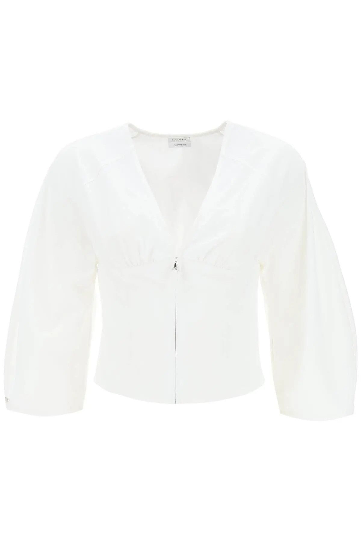 image of Saks Potts O1S22I1N1223 Nova Cropped Blouse In White, Women's (Size XS)