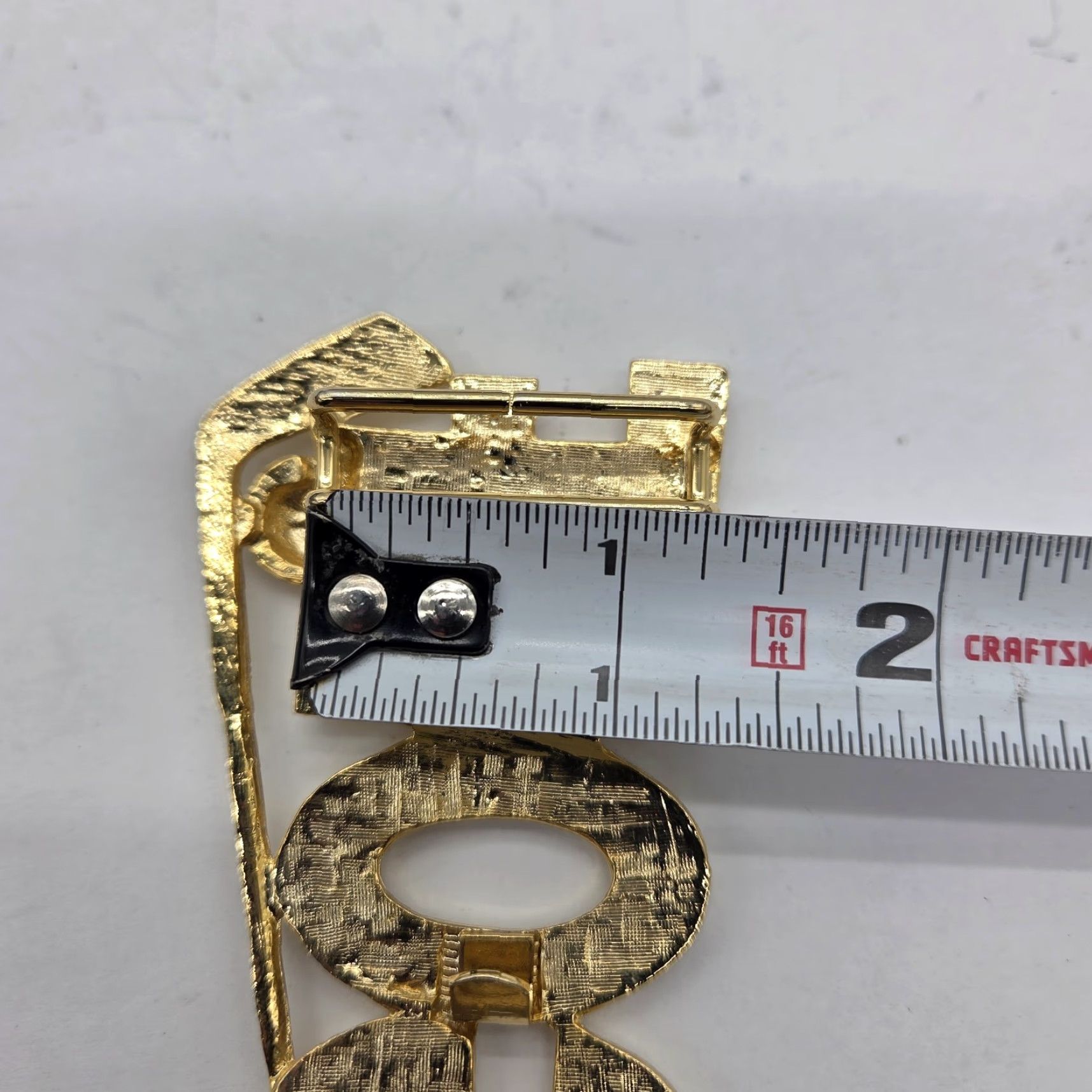 Vintage Navika GOLF Sign Rhinestones Gold Tone Glamorous Belt Buckle Womens Size ONE SIZE - 6 Thumbnail