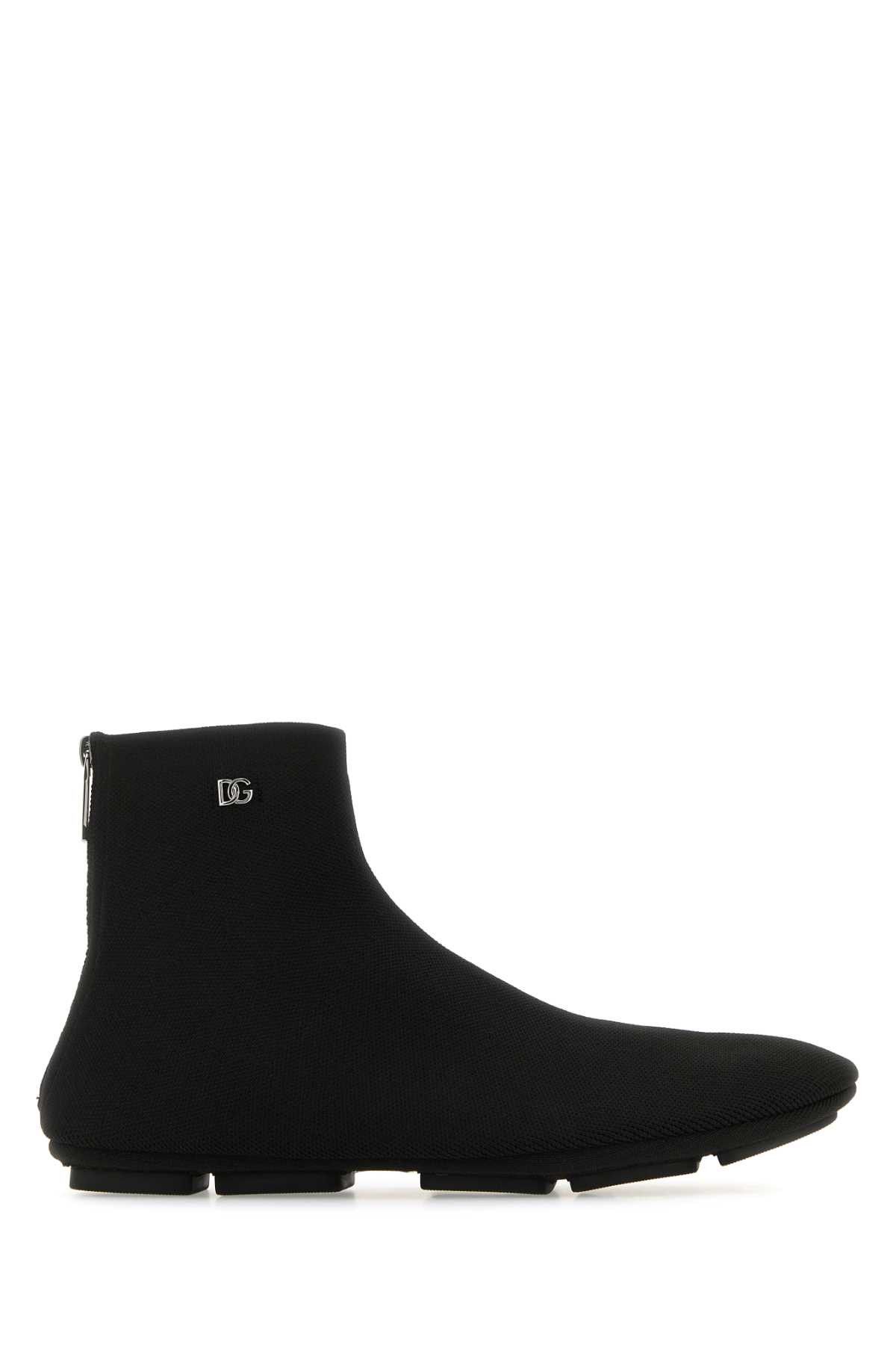 image of Dolce Gabbana Black Fabric Ankle Boots, Men's (Size 8)