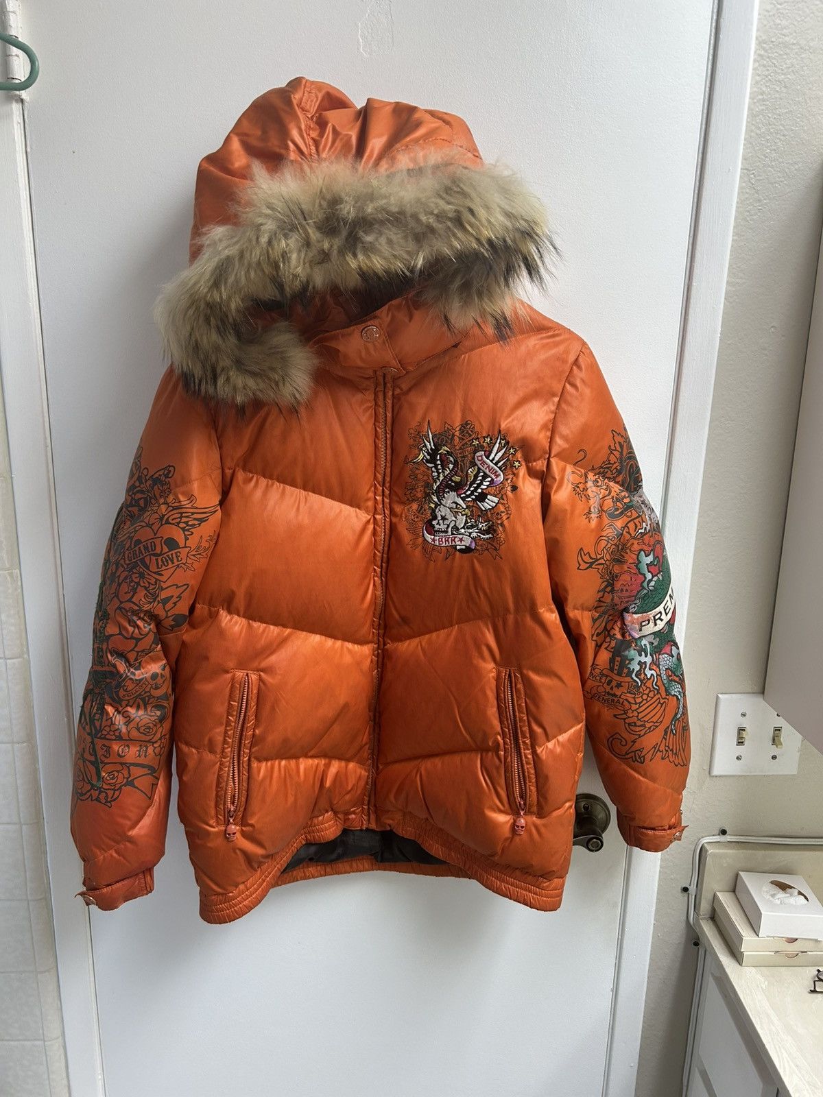 Ed Hardy Fur Jacket | Grailed