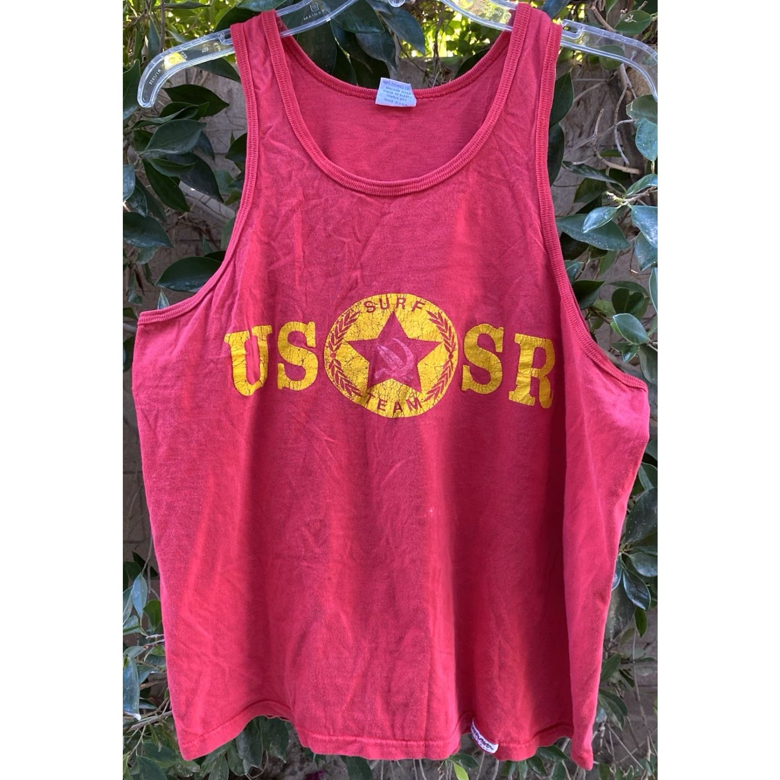 Vintage VINTAGE USSR Surf Team Long Live The Union Of Soviet Surfing Republics Tank Top Size US L / EU 52-54 / 3 - 2 Thumbnail