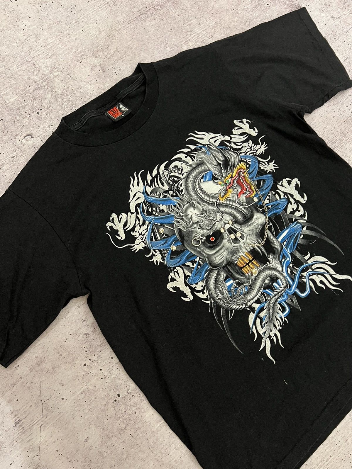Japanese Brand × Vintage 🩸RARE🩸In The Dark Vintage Dragon Y2k T Shirt Size US L / EU 52-54 / 3 - 4 Thumbnail