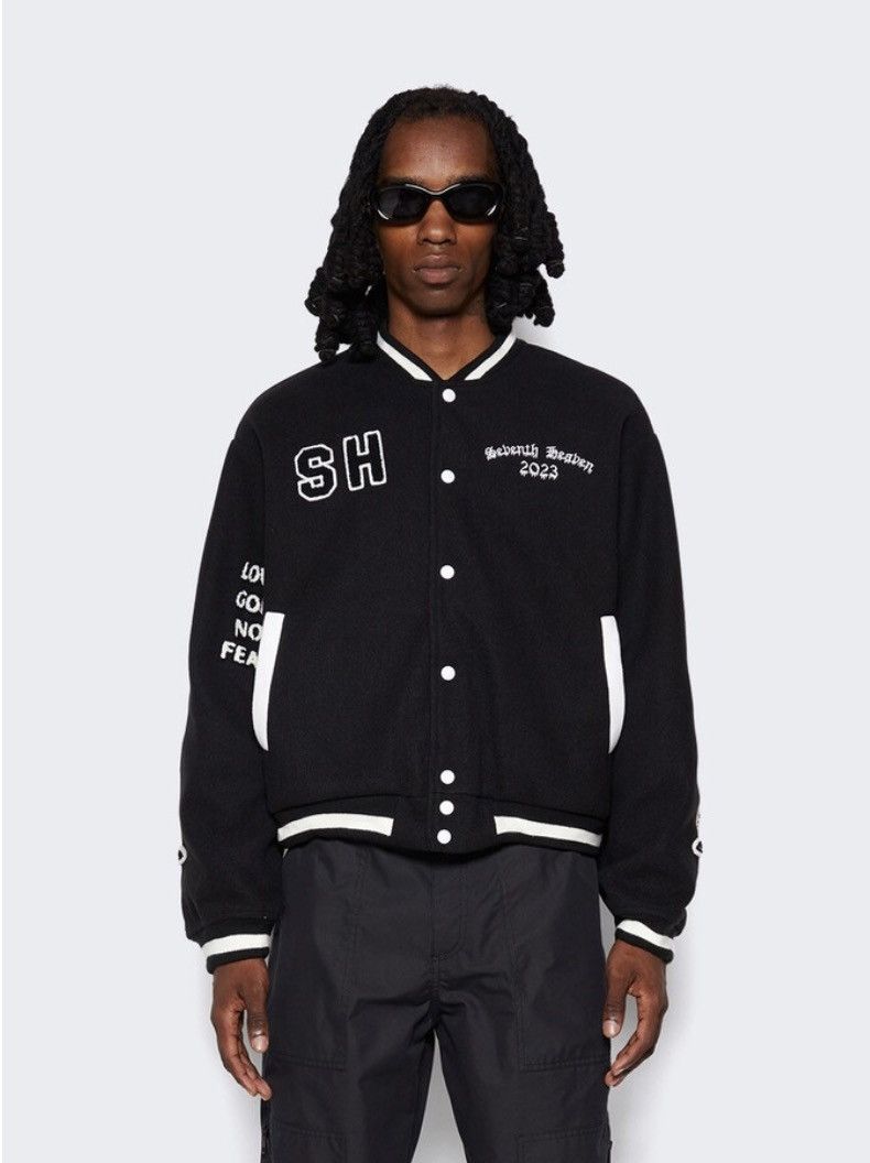 Seventh Heaven Seventh Heaven 2023 Barbed Wire Cross Varsity Jacket SZ XL Size US XL / EU 56 / 4 - 2 Thumbnail