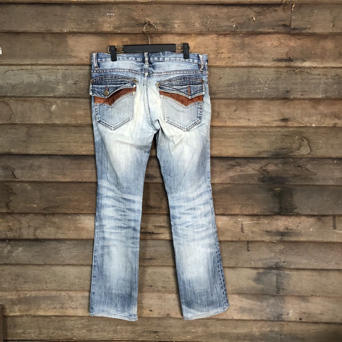 Japanese Brand Monsieur Nicole Blue Distressed Denim Pants #7330 Size 32" / US 10 / IT 46 - 13 Thumbnail