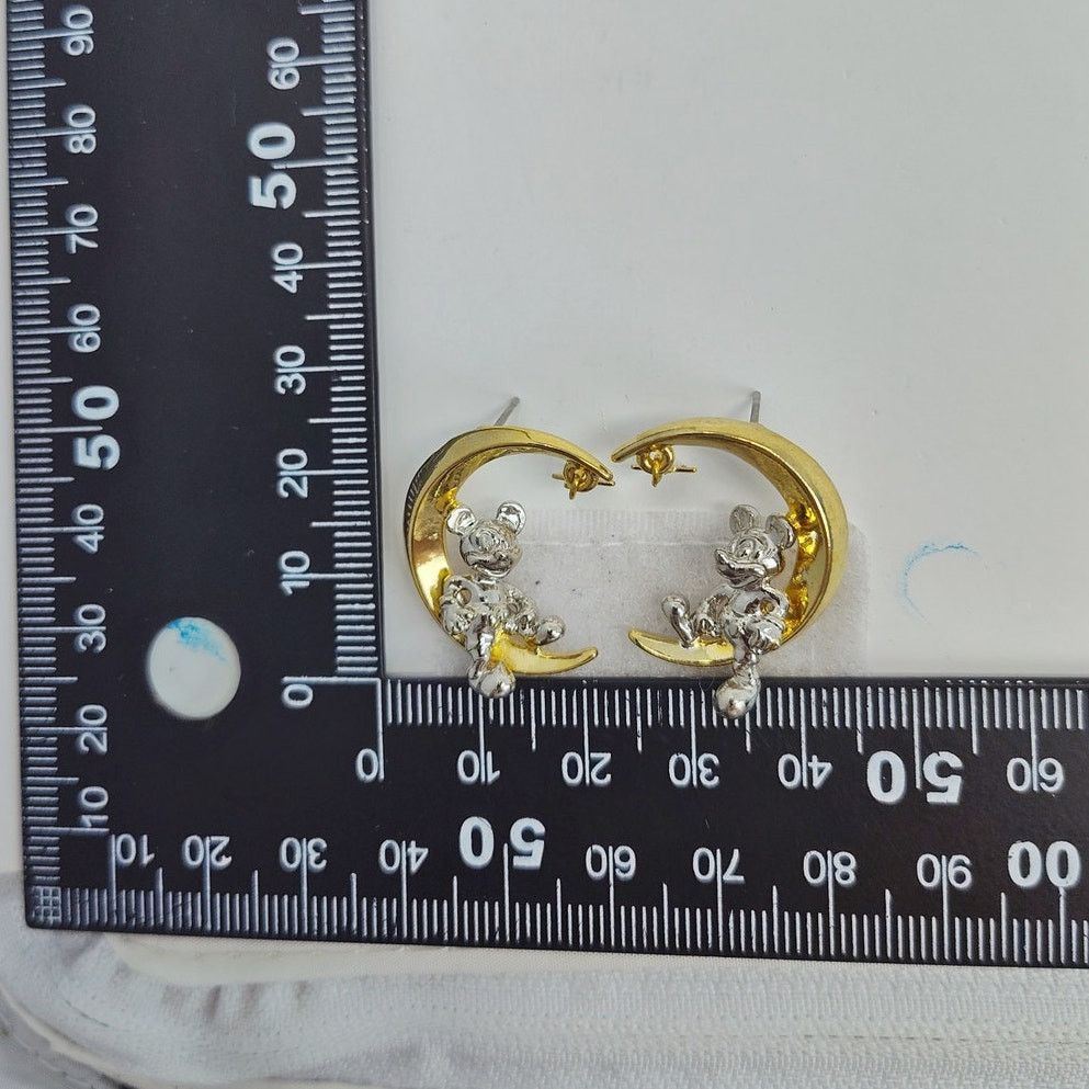 Disney Disney Mickey Mouse Sitting on the Moon Earrings Size ONE SIZE - 10 Thumbnail