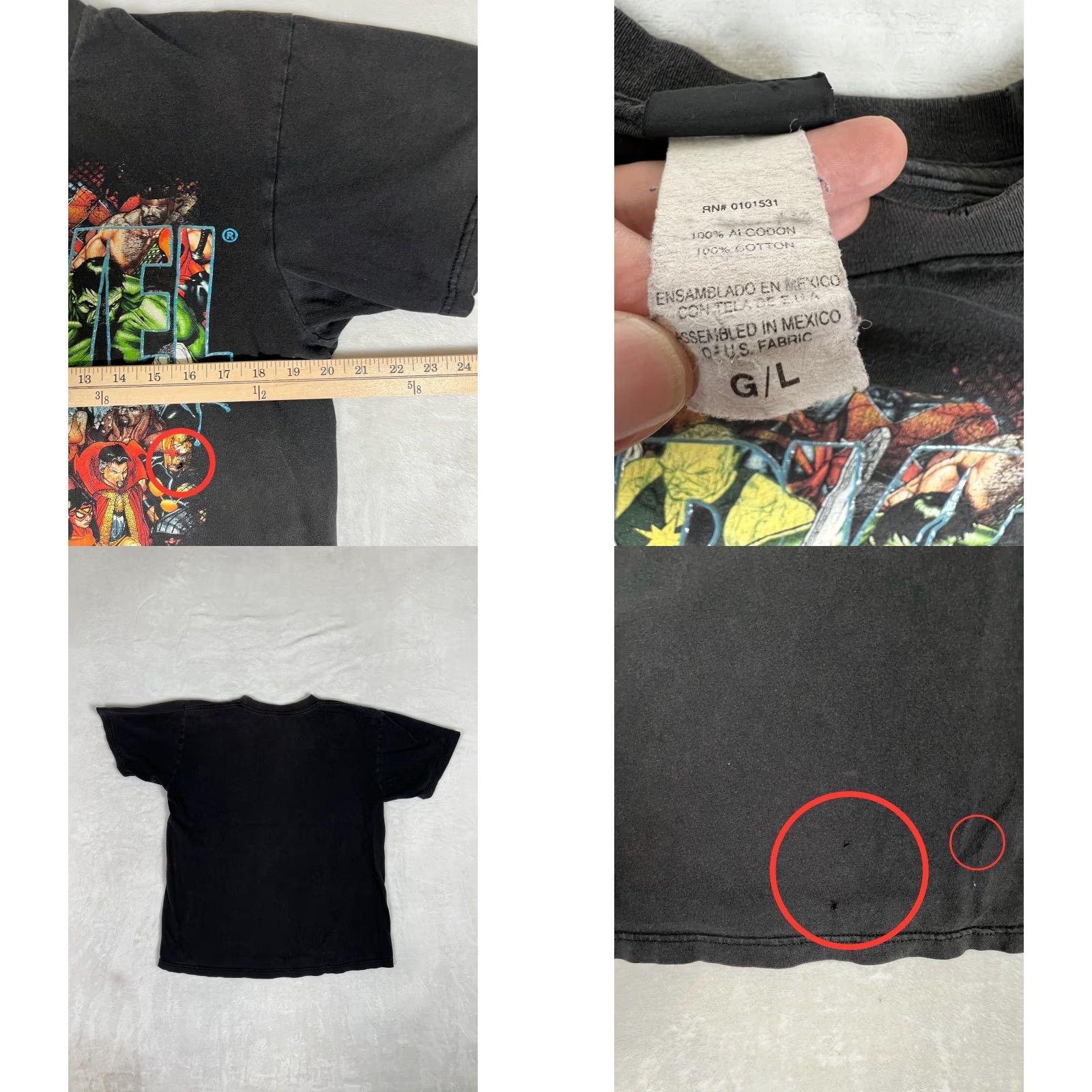 Vintage VINTAGE Marvel T-Shirt Men Black Size M/L Civil War Heroes Graphic Print Shirt Size US M / EU 48-50 / 2 - 8 Thumbnail