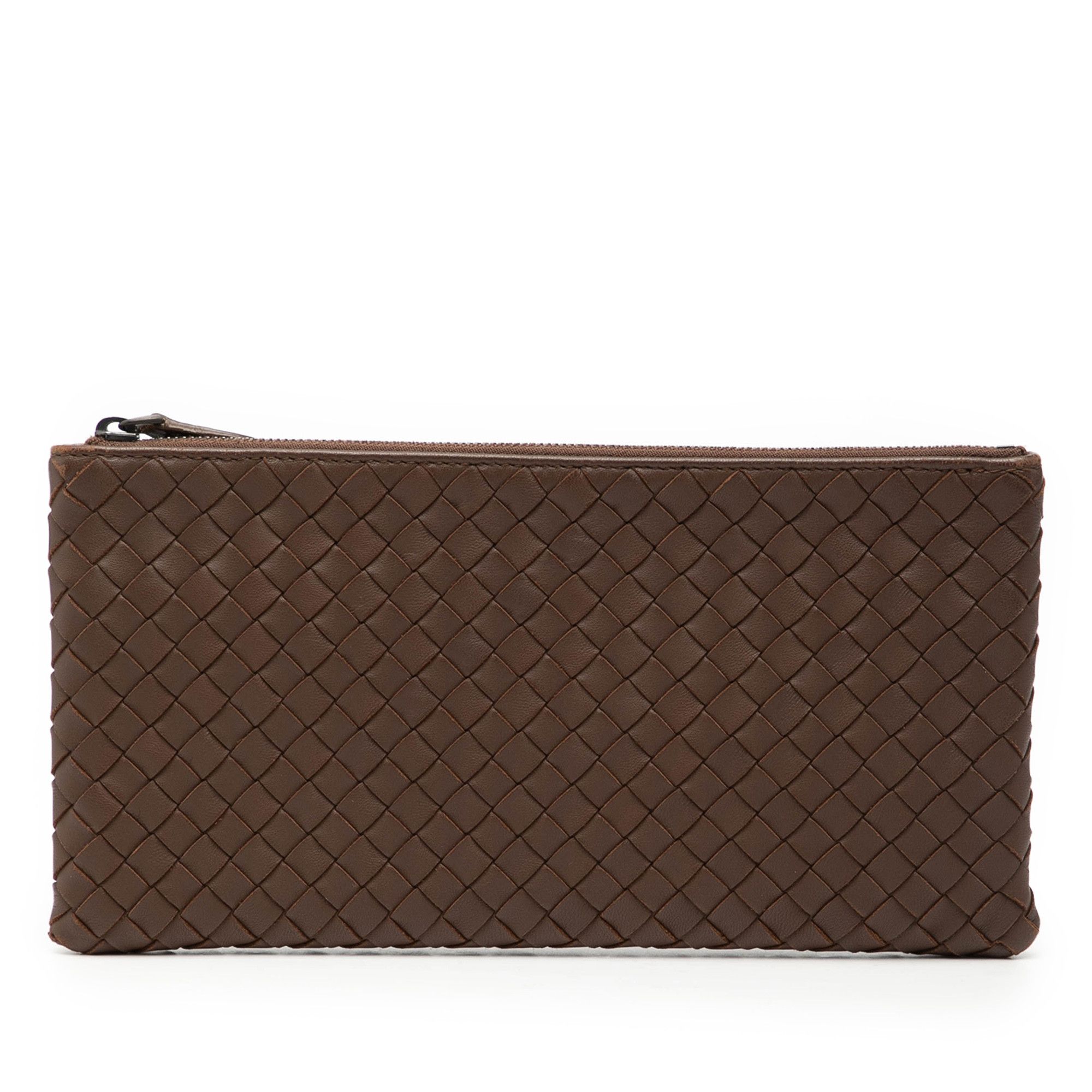 Bottega Veneta Bottega Veneta Nappa Intrecciato Zip Pouch Size ONE SIZE - 1 Thumbnail