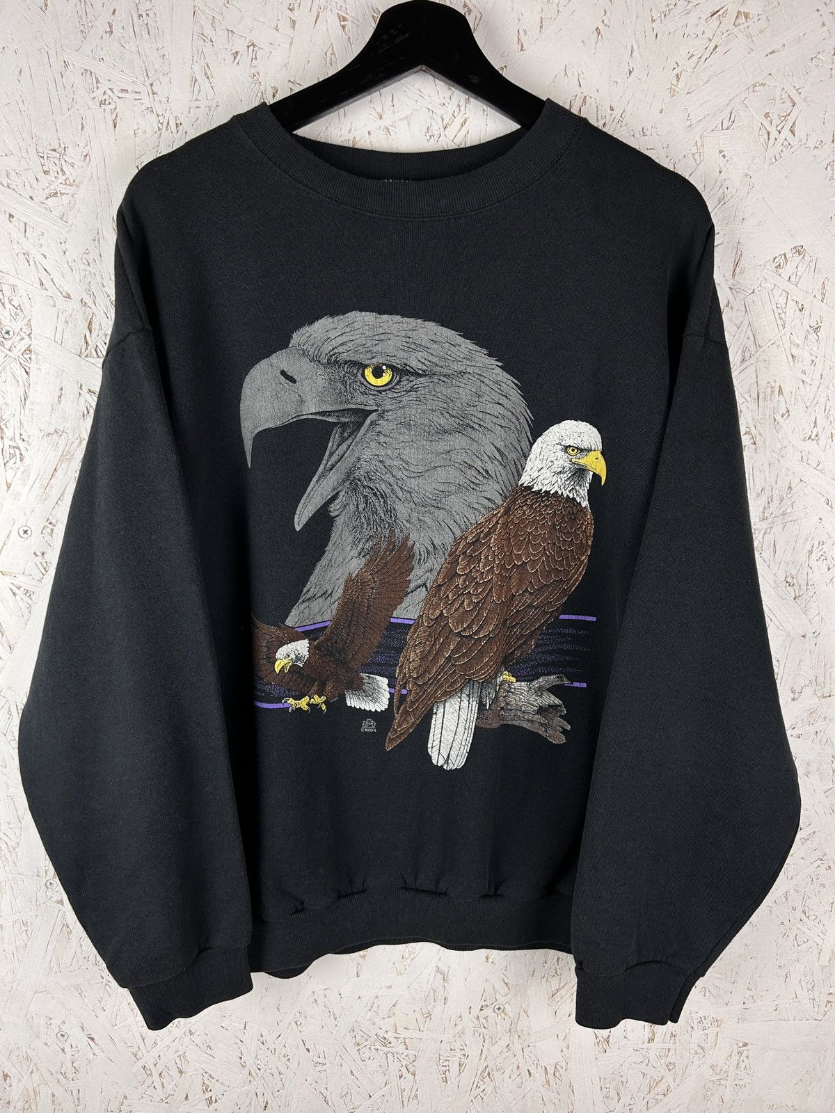 Vintage 90s Vintage Wildlife Eagle 1994 Crewneck Sweatshirt Size L Size US L / EU 52-54 / 3 - 1 Thumbnail