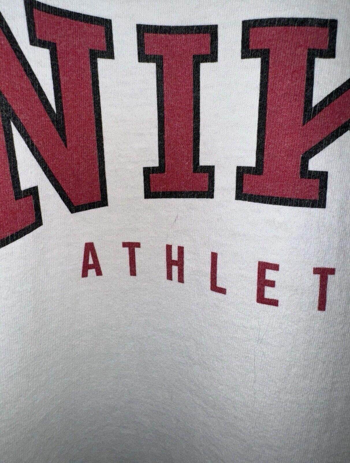 Nike Vintge Nike 90s Spellout Athletics White Red Shirt Sz L RARE Size US L / EU 52-54 / 3 - 4 Thumbnail