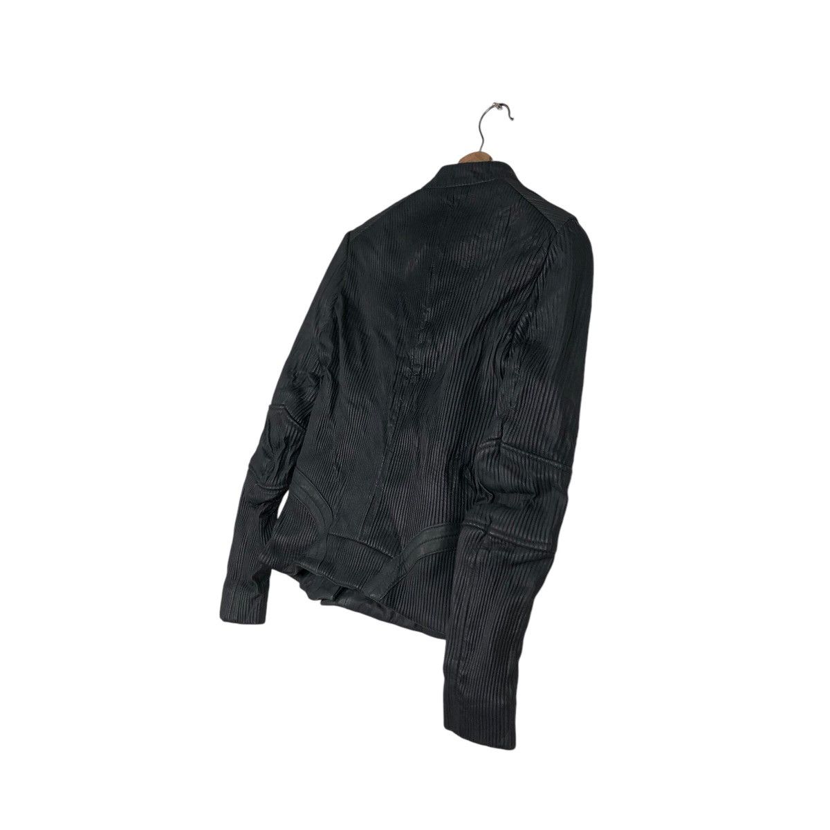 Japanese Brand 📌Cropped Biker Leather Jacket Pleated Maje Bondage Design Size XS / US 0-2 / IT 36-38 - 11 Thumbnail