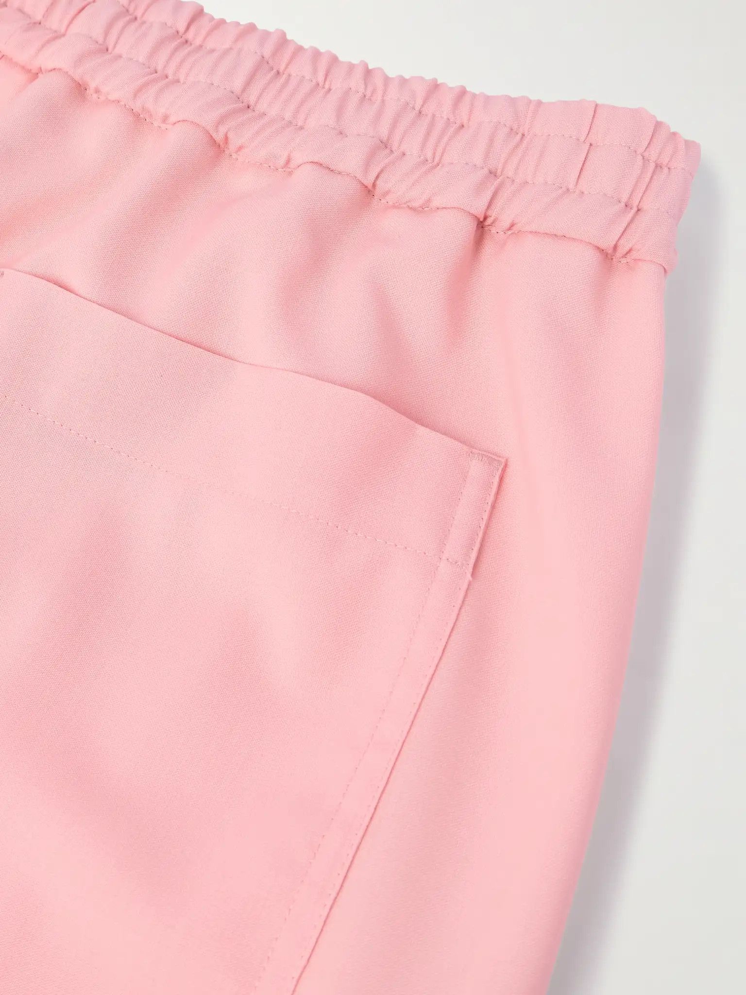 Loewe o1in1g0526 Straight-Leg Logo-Embroidered Wool Shorts Pink Size US 32 / EU 48 - 4 Thumbnail