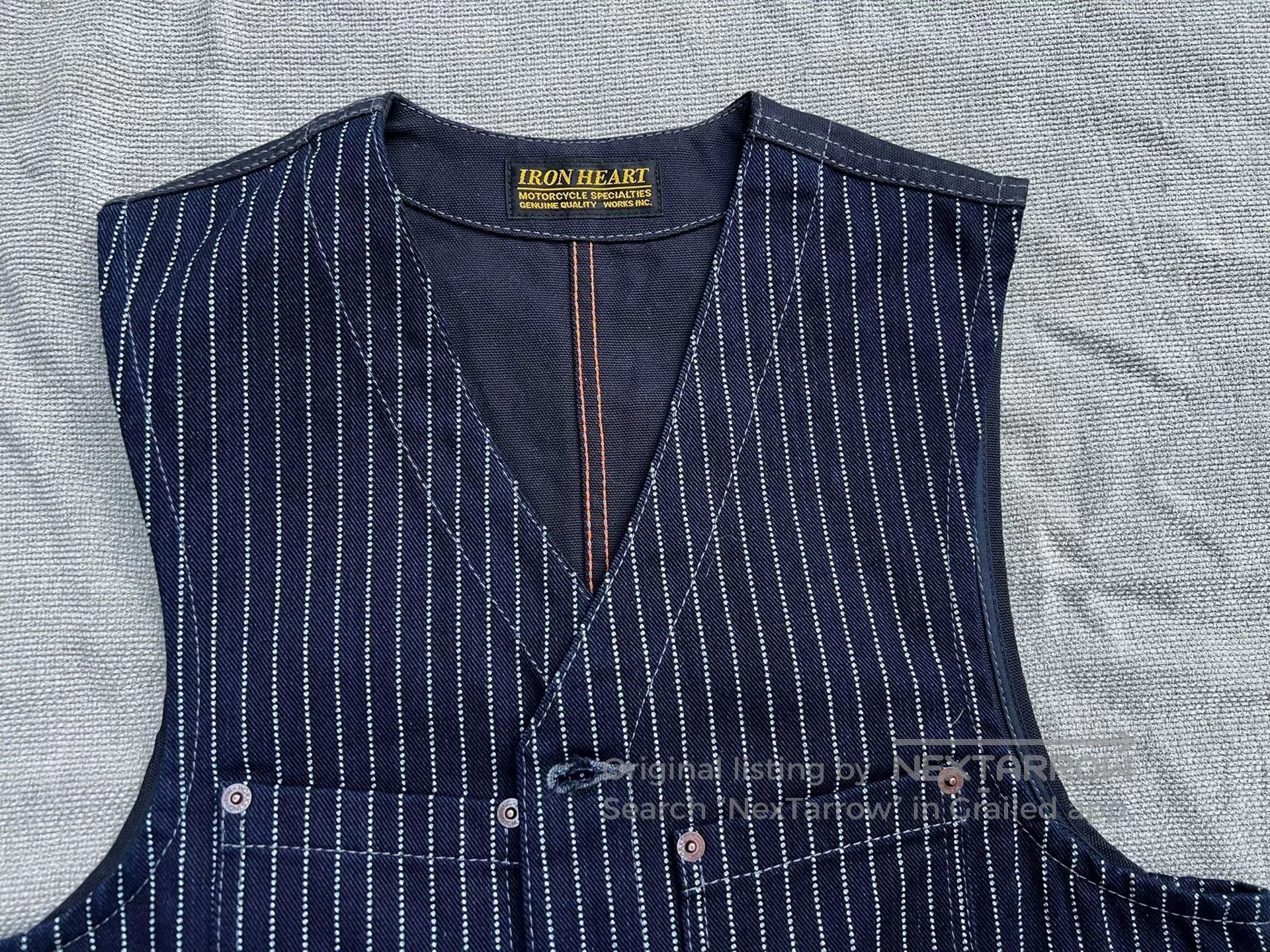 Iron Heart Iron Heart Blue Wabash Striped Vest. Size US S / EU 44-46 / 1 - 2 Thumbnail
