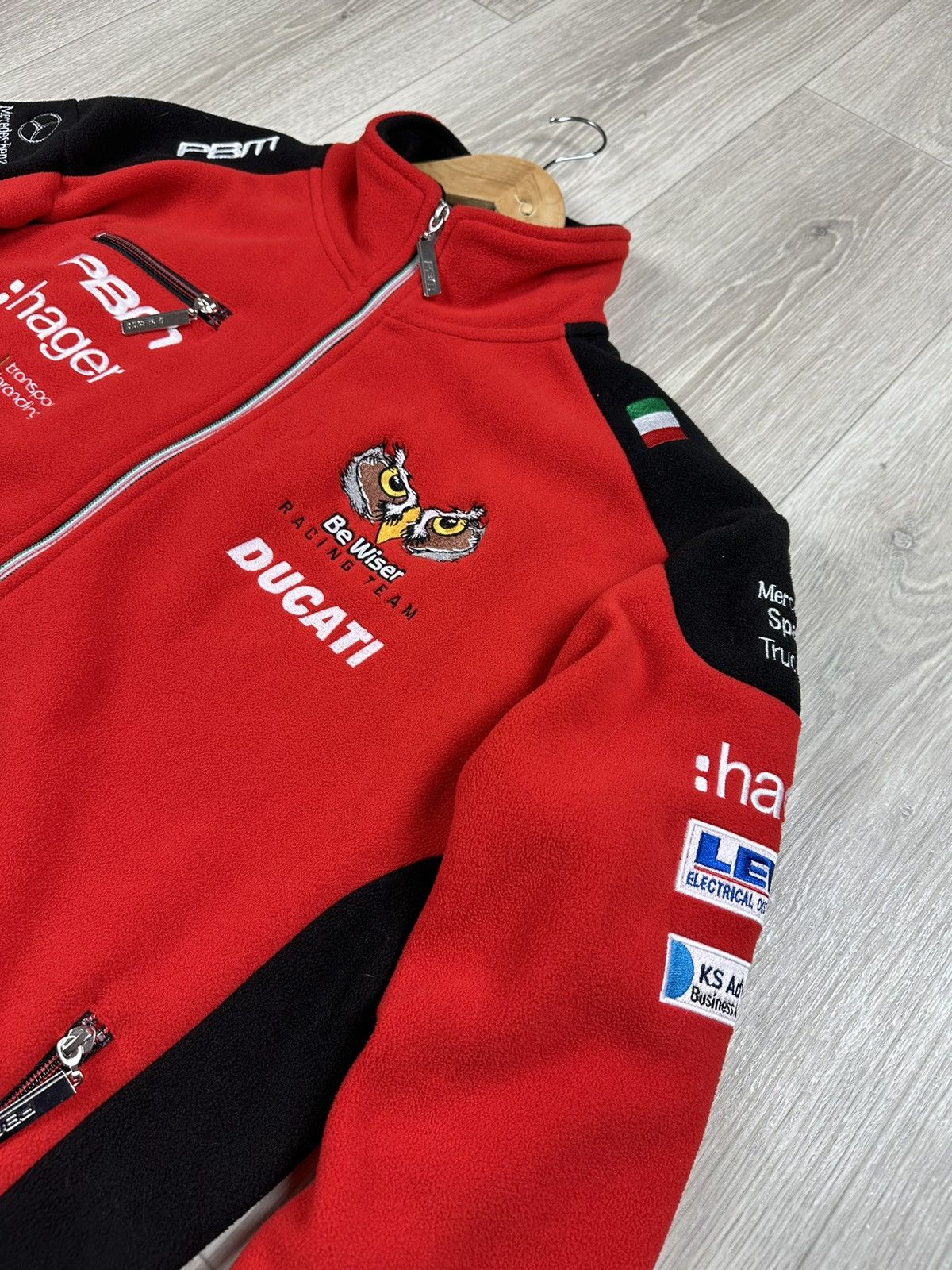 Ducati × Mercedes-Benz × Vintage Very Rare Racing Fleece Jacket Be Wiser Ducati Mercedes Size US M / EU 48-50 / 2 - 6 Thumbnail