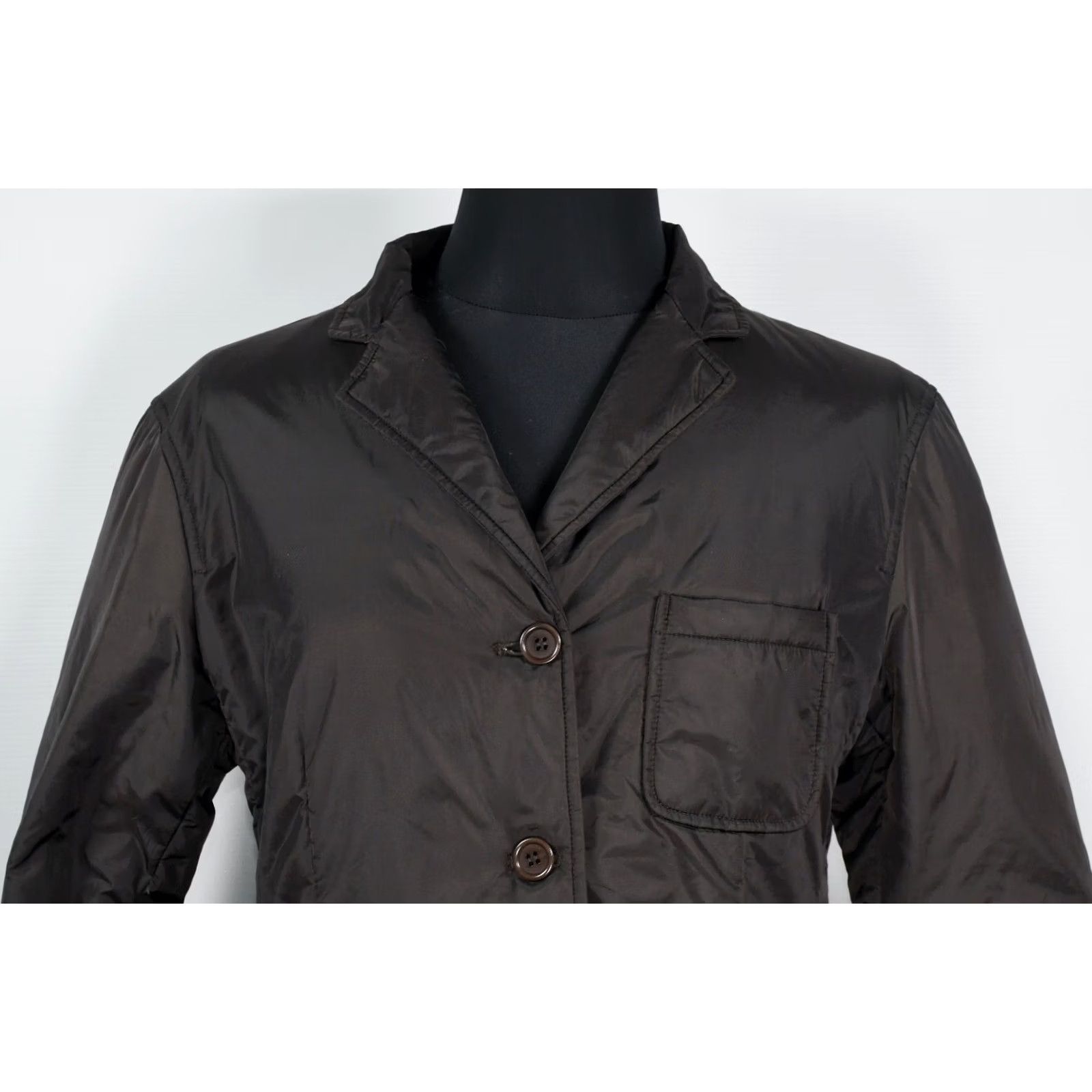 Aspesi Aspesi Jacket Women XL Brown Long Sleeve Winter Casual Solid Polyamide Jacket NSR Size XL / US 12-14 / IT 48-50 - 2 Thumbnail
