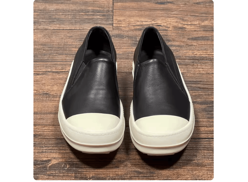 Rick Owens Rick Owens Womens Black Calfskin Geo Sneakers Size US 6 / IT 36 - 1 Thumbnail