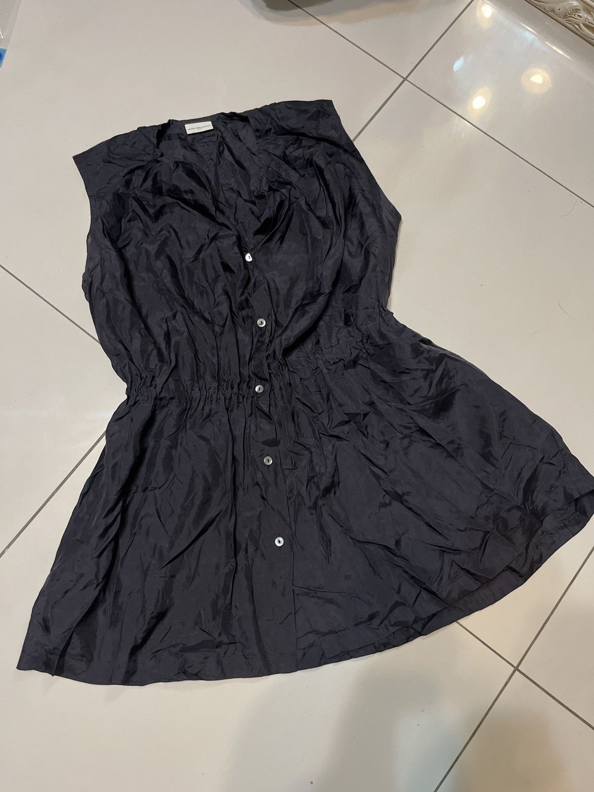 Dries Van Noten Dries Van Noten Sheer 100% Silk Sleeveless Mini Dress Size S / US 4 / IT 40 - 1 Thumbnail
