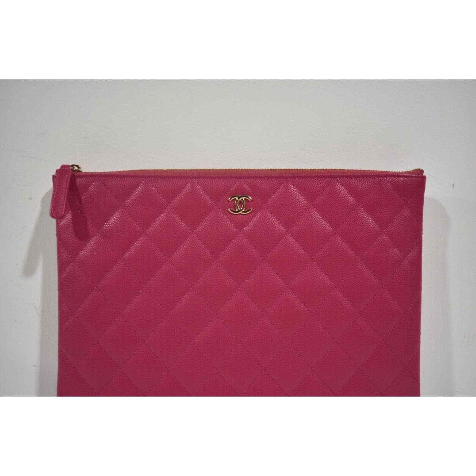 Chanel Chanel Classic Gold CC Zipper Pouch O Case Medium Bag Size ONE SIZE - 5 Thumbnail