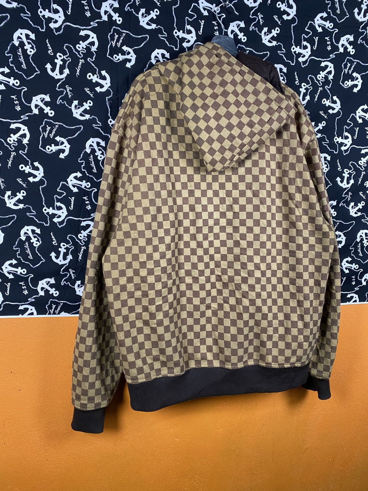 Imperious Imperious Checkered Zip Hoodie | Brown & Tan Pattern Size US XXL / EU 58 / 5 - 11 Thumbnail