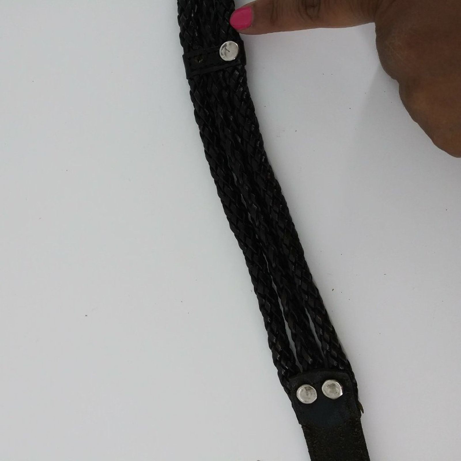 Vintage Women's Braided Triple Rope & Hardware Leather Belt S Size ONE SIZE - 6 Thumbnail