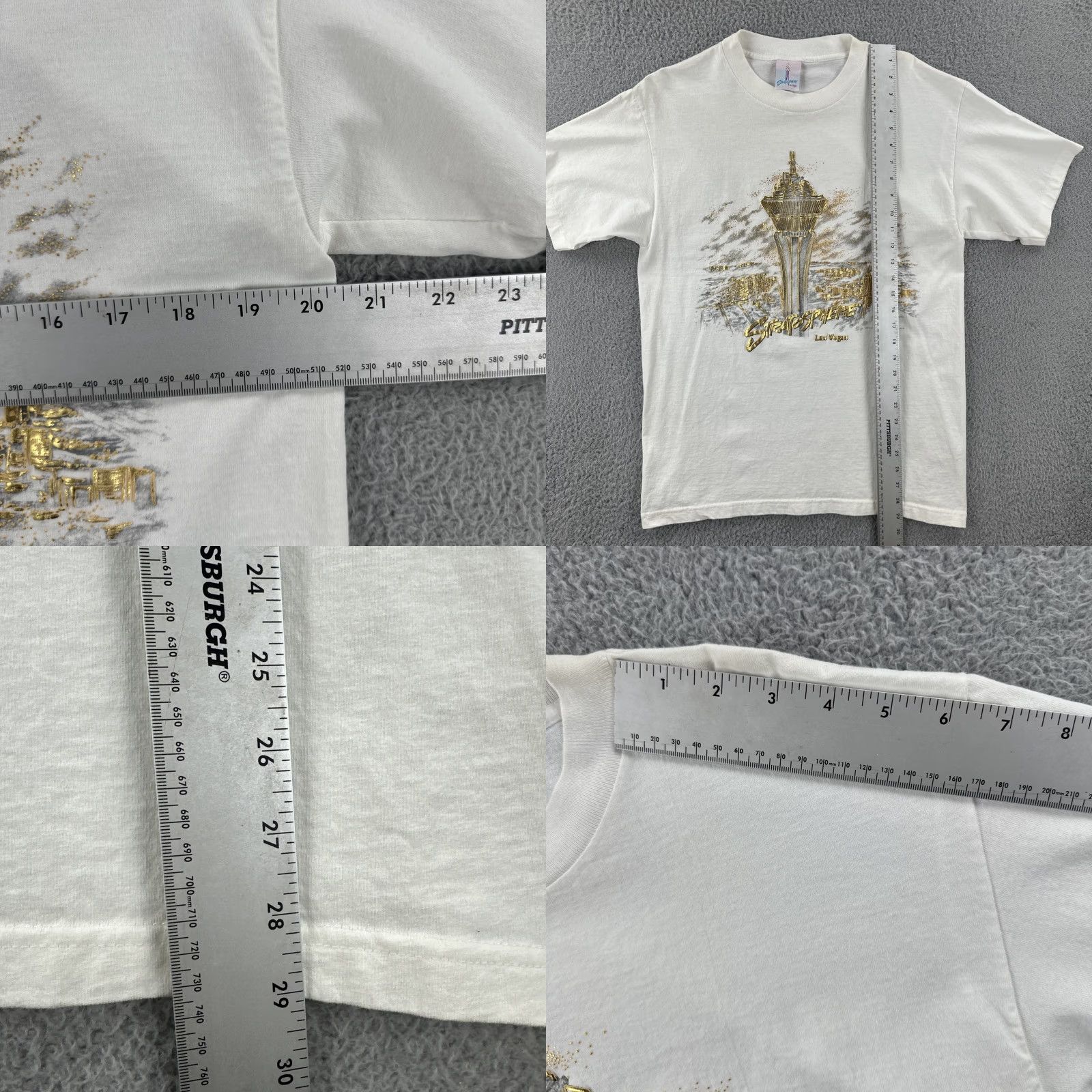 Vintage VINTAGE Stratosphere Las Vegas Men’s L Shirt White 1996 USA 90s Single Stitch Crew Neck Short Sleeve Cotton Knit T-Shirt Mens Size US L / EU 52-54 / 3 - 9 Thumbnail