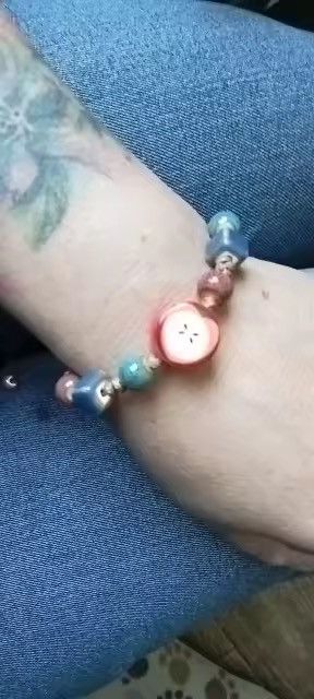Jewelry Handmade Apple Ceramic Bracelet Adjustable Woven Cord Size ONE SIZE - 5 Thumbnail