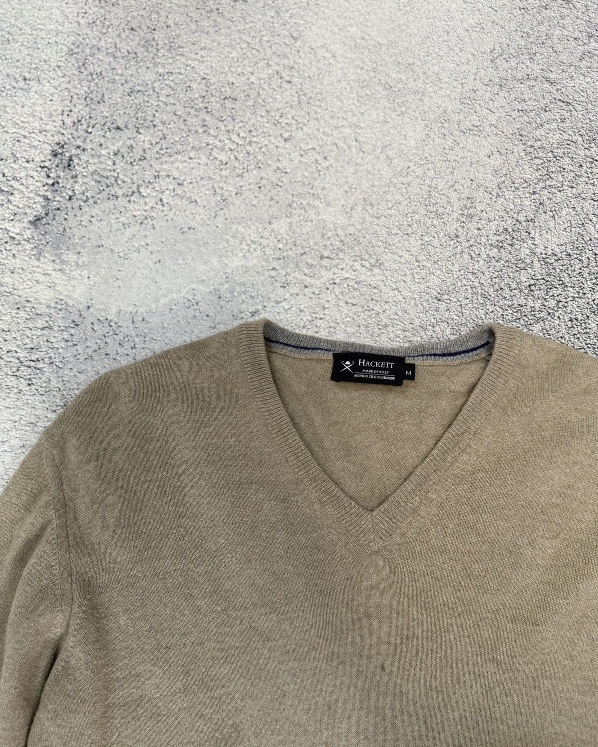 Hackett Hackett Merino Silk Cashmere Sweater Pullover M ElbowPatches Size US M / EU 48-50 / 2 - 14 Thumbnail