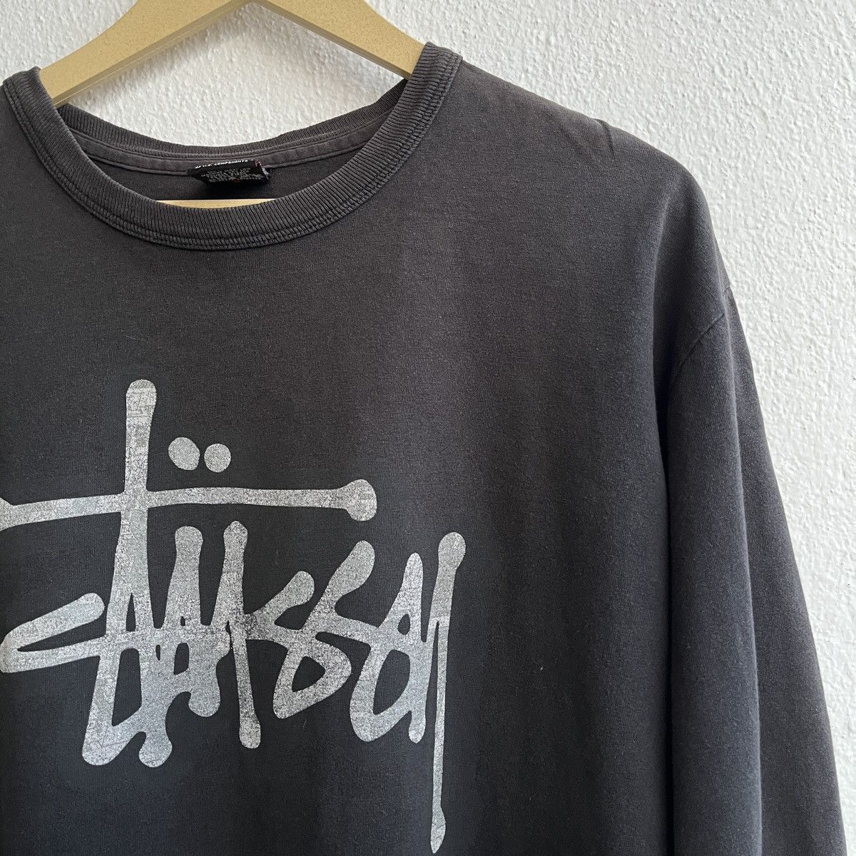 Stussy Faded Stussy Big Logo Long Sleeves TShirt Size US M / EU 48-50 / 2 - 6 Thumbnail