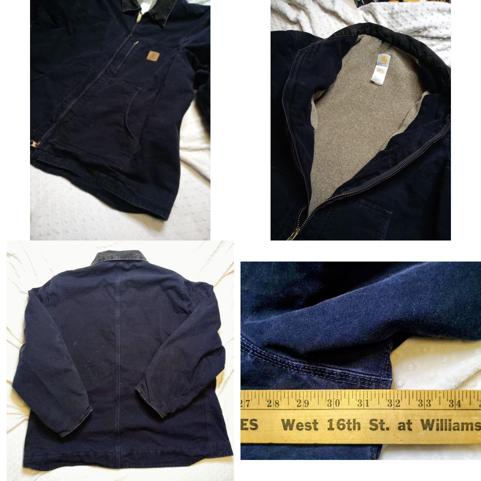 Carhartt VTG Carhartt Ridge Coat Sandstone Lined Navy Blue 3XL Jacket C61 MDT Winter Workwear Mens Size US XXL / EU 58 / 5 - 8 Thumbnail