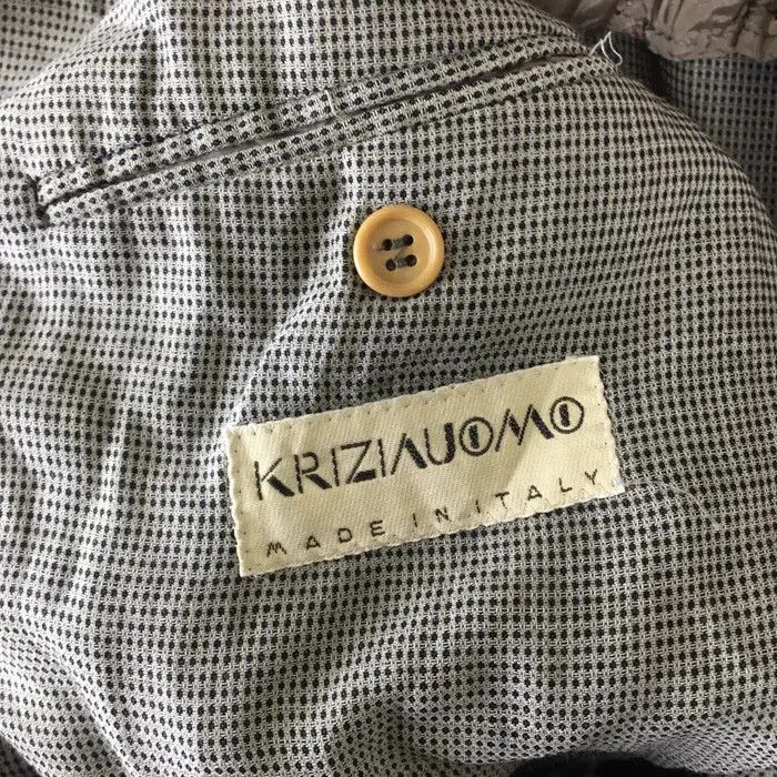 Krizia Uomo Vtg KRIZIA UOMO Made In Italy Double Breasted Blazer Coat Size 44R - 4 Thumbnail