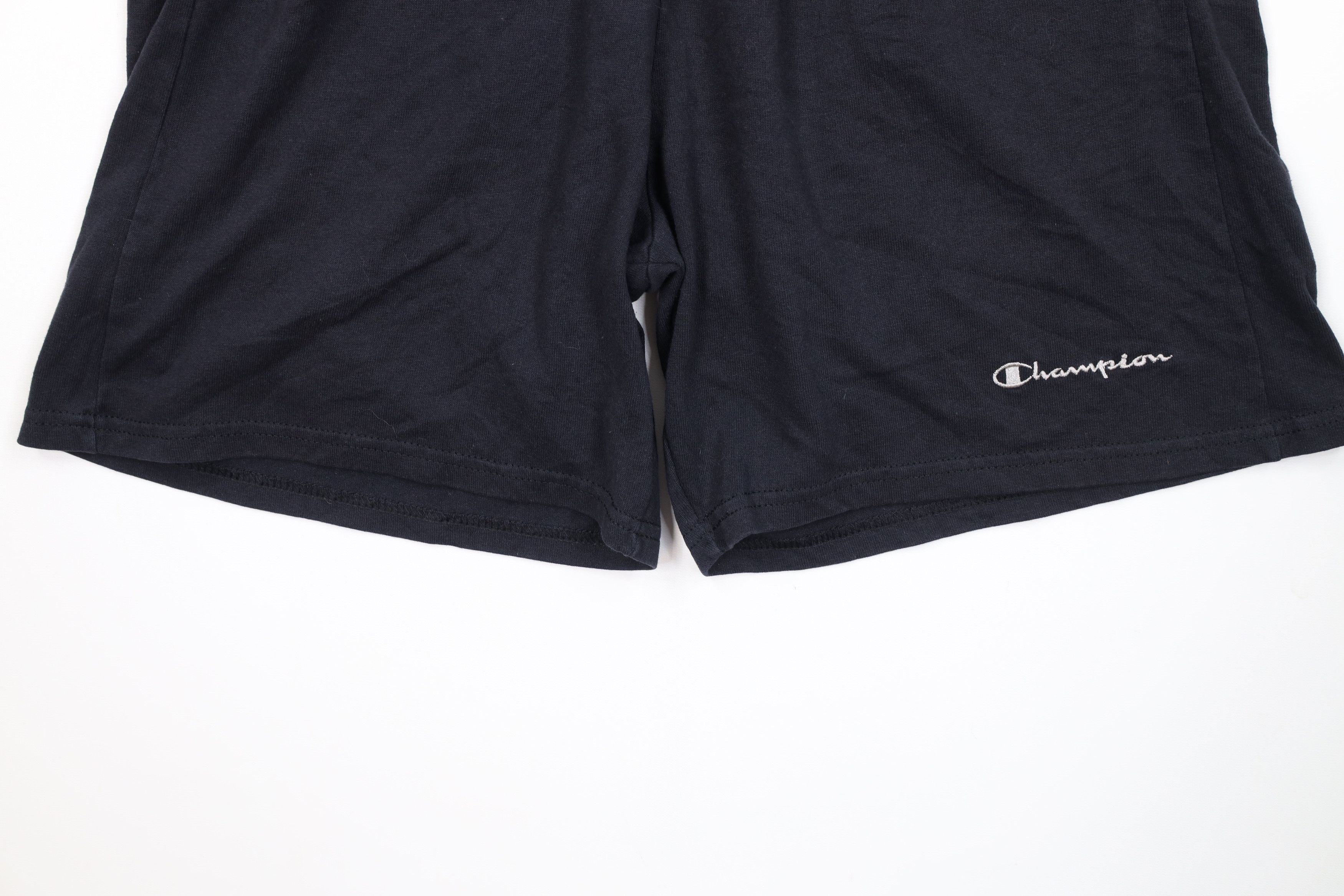 Champion Vintage 90s Champion Above Knee Heavyweight Shorts Black Size US 36 / EU 52 - 4 Thumbnail