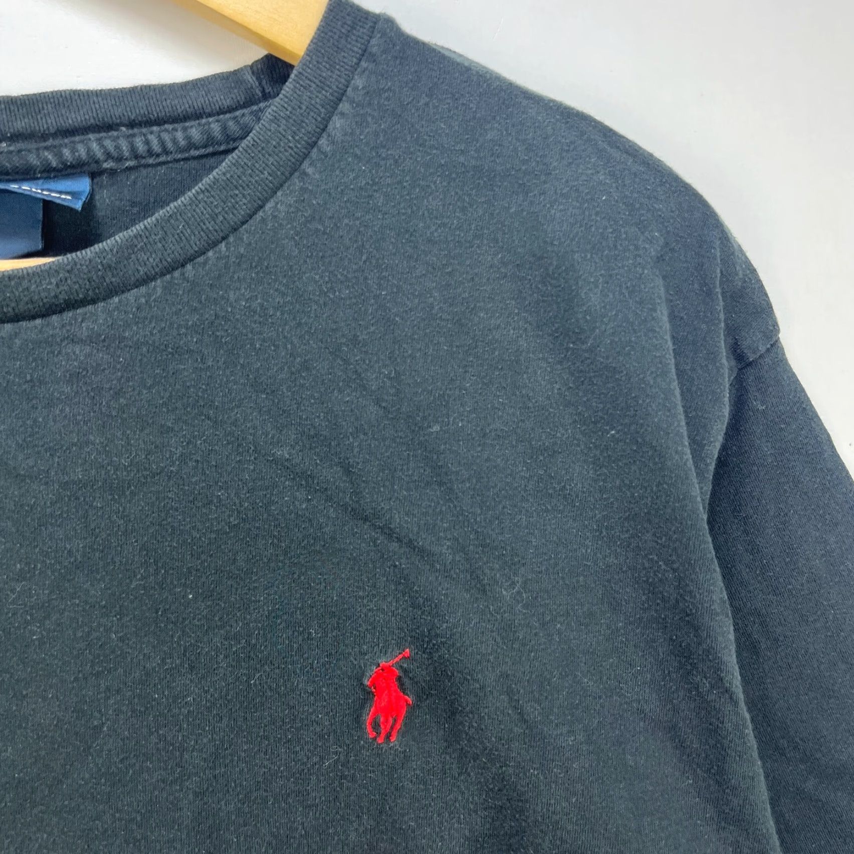 Polo Ralph Lauren VINTAGE Polo Ralph Lauren Pony Sun Faded Single Stitch T-Shirt Medium Mens Black 90s Polo Shirt Pony Size US M / EU 48-50 / 2 - 3 Thumbnail