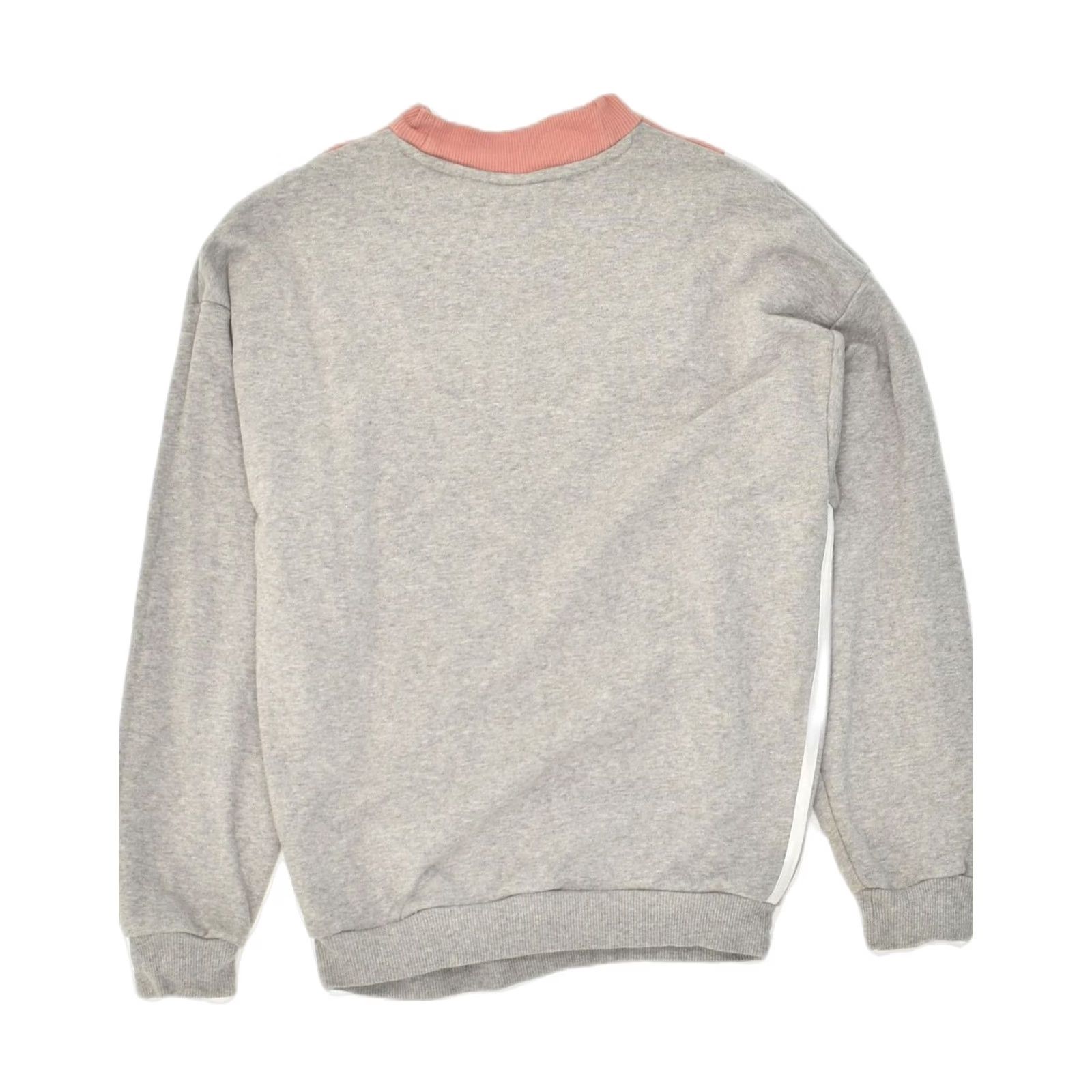 Adidas ADIDAS Womens Sweatshirt Jumper Grey Colourblock Cotton Small UK 8 Size M / US 6-8 / IT 42-44 - 2 Thumbnail