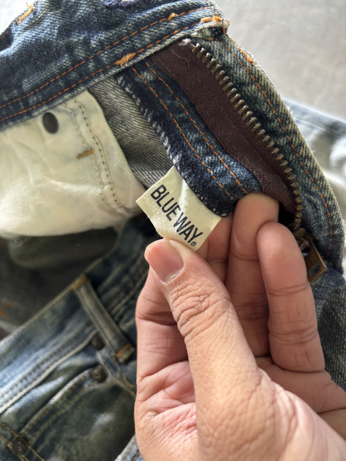If Six Was Nine vintage blue way luxe japanese jeans sand faded rusty style Size US 32 / EU 48 - 6 Thumbnail
