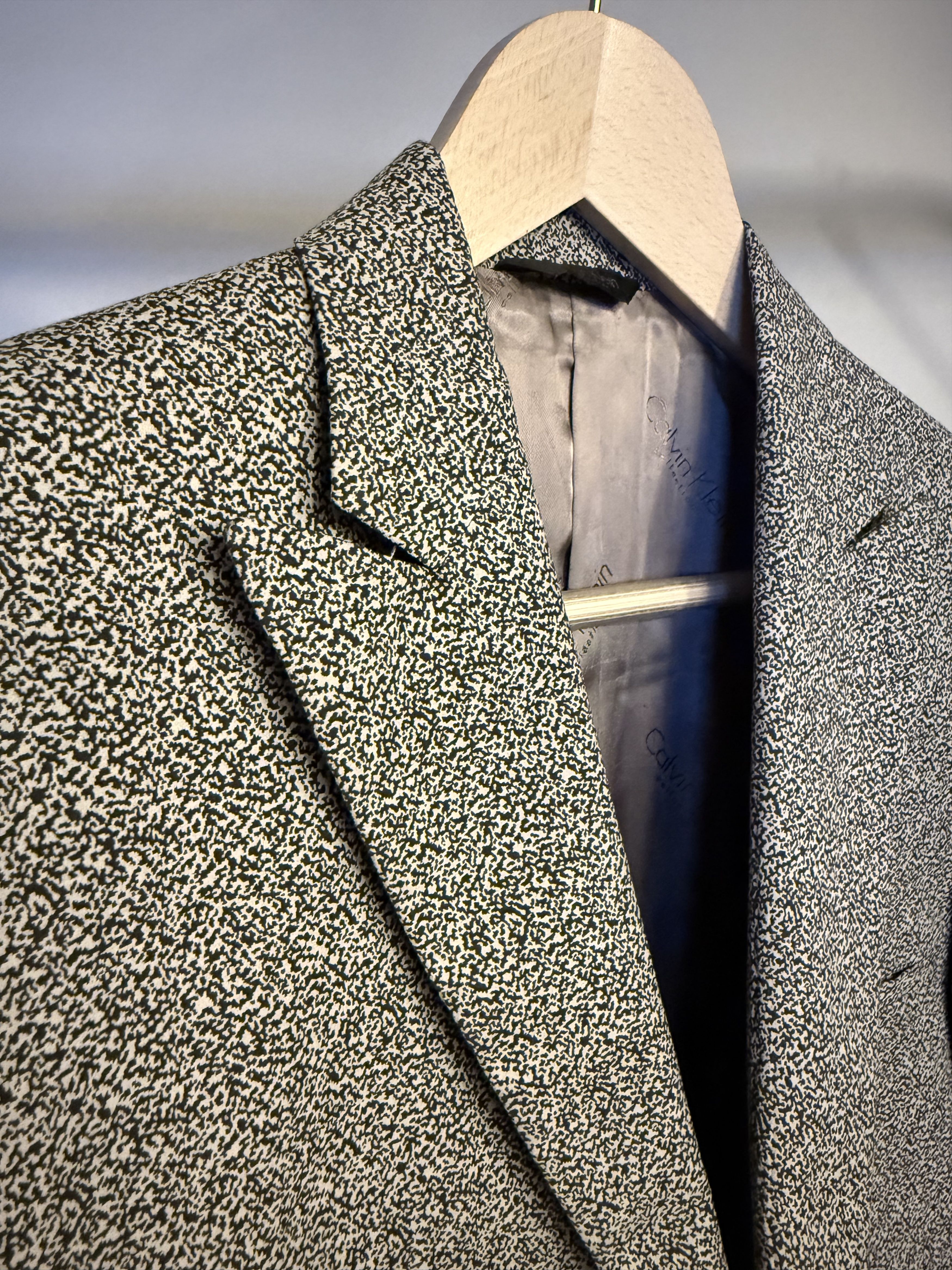 Calvin Klein Calvin Klein Collection Black and White Speckled Blazer Size 38R - 3 Thumbnail