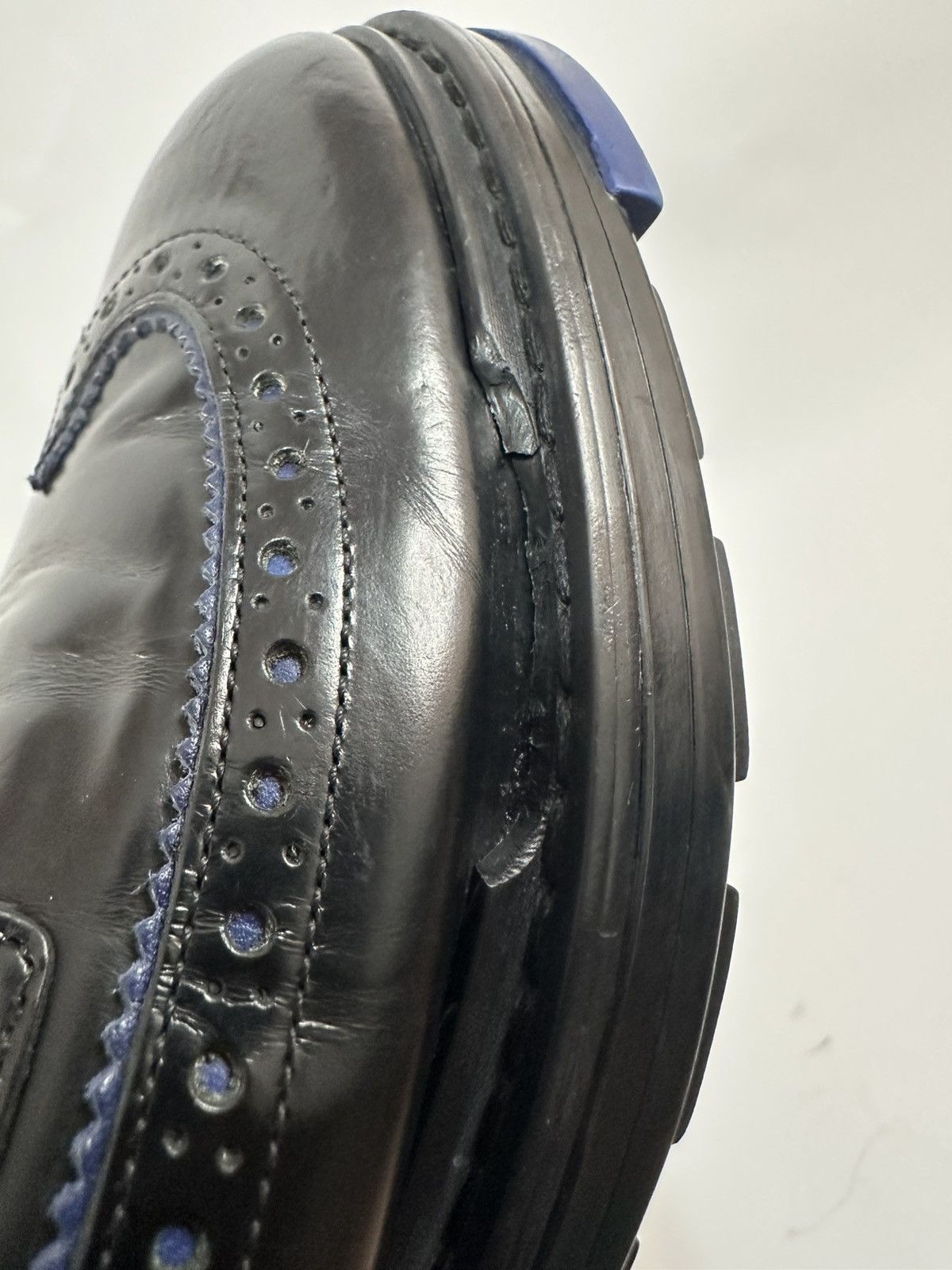 Dior Dior Black/Navy Blue Patent Leather Brogue Oxford Size 41 EU Size US 8 / EU 41 - 6 Thumbnail
