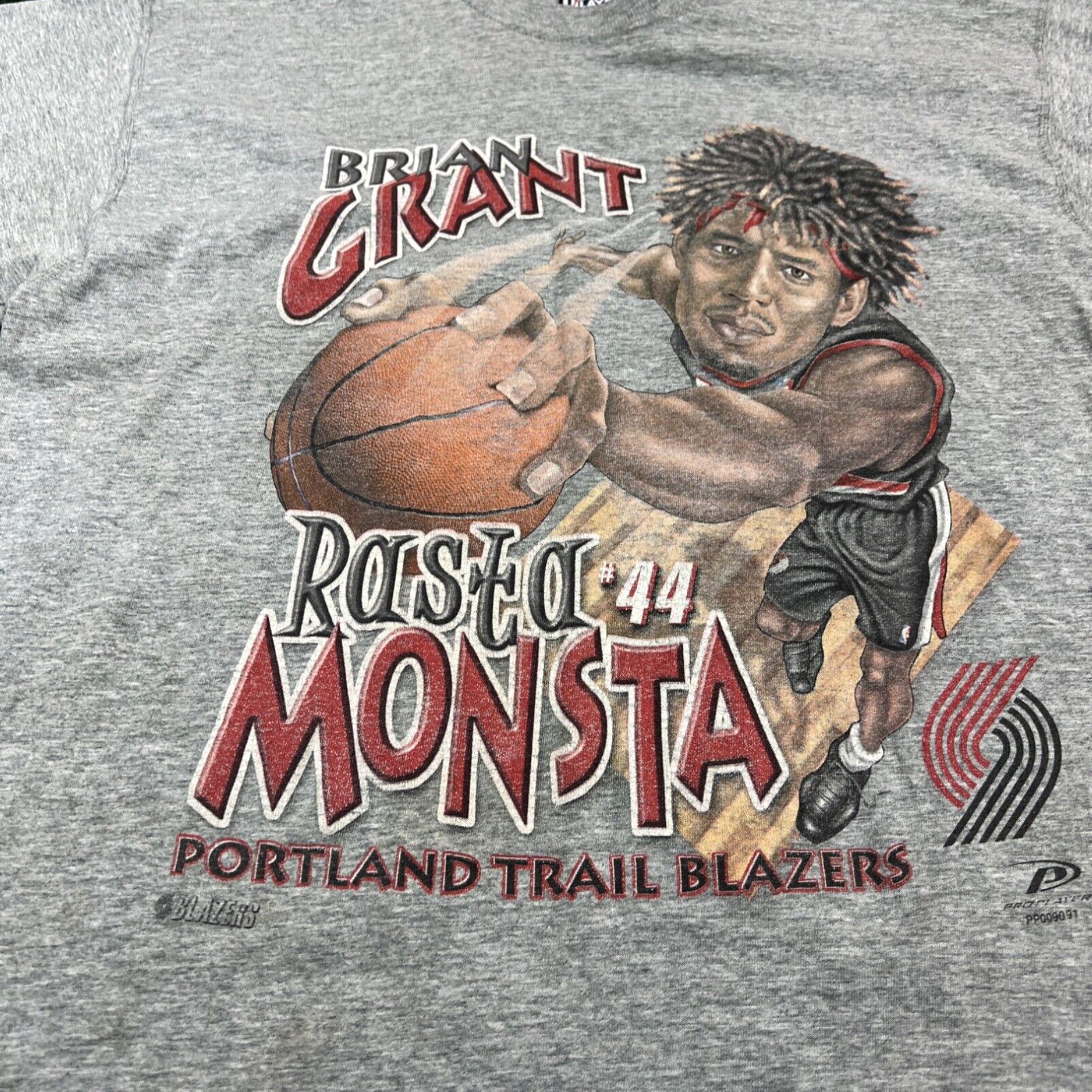 Pro Player Vintage 90s Brown Grant T Shirt Large L NBA Caricature Pro Player Trail Blazers Size US L / EU 52-54 / 3 - 5 Thumbnail