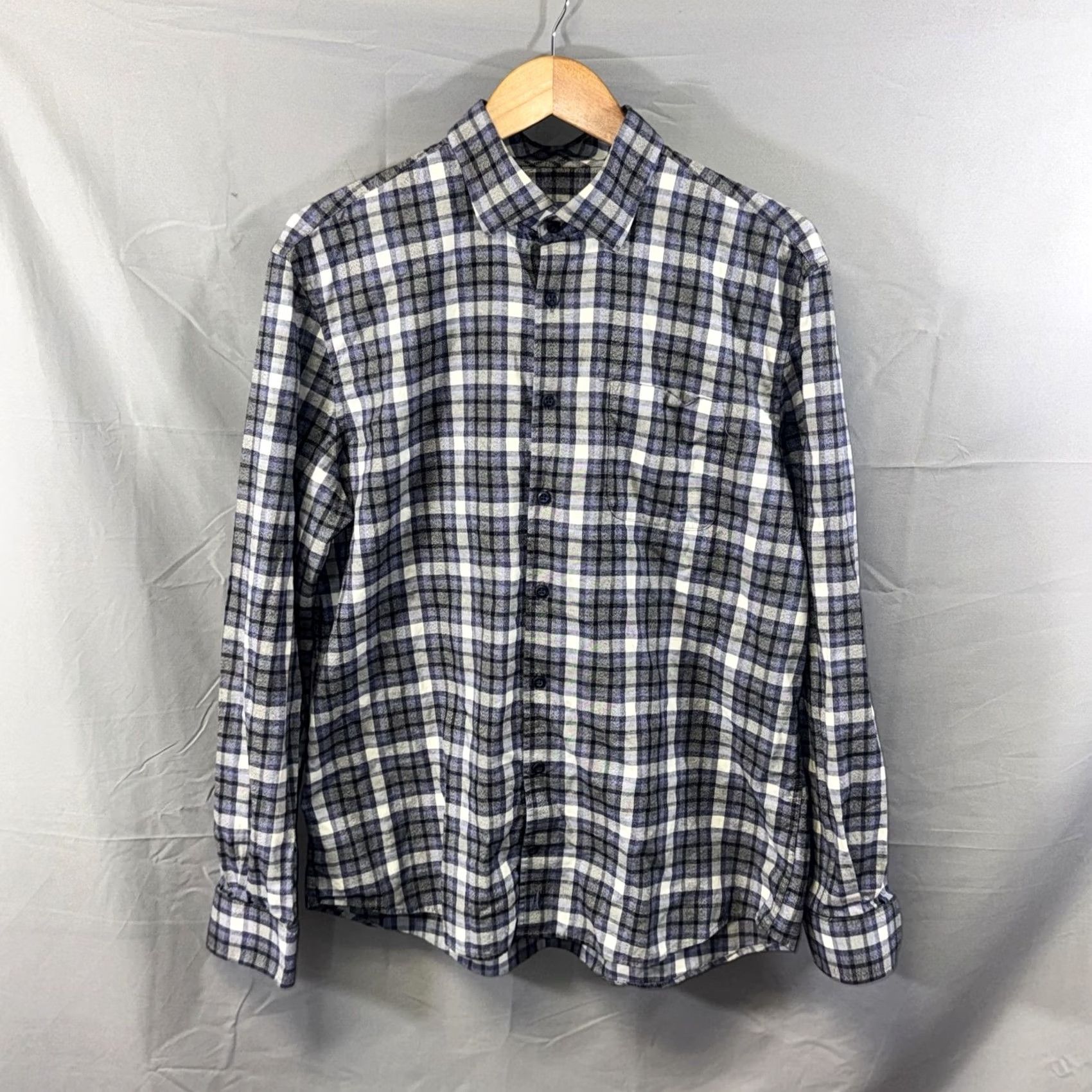 johnnie-O Johnnie-O Shirt Mens Large Blue Gray Plaid Button-Down Long Sleeve Shirt Girls? Size US L / EU 52-54 / 3 - 2 Thumbnail