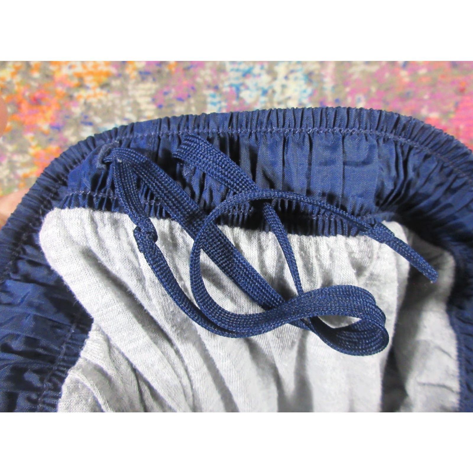 Nike VINTAGE Nike Track Pants Unisex Adults Small Navy Blue Nylon Softshell Lined Pockets Elastic Waist Drawstring Regular Fit Shoes? (No) Size US 29 - 4 Thumbnail