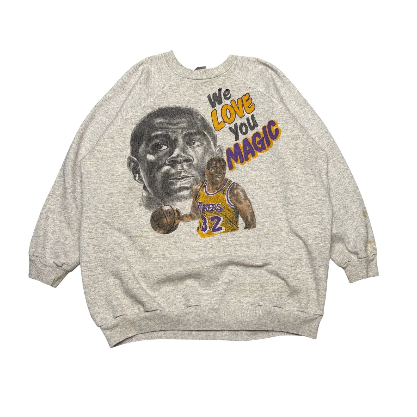 Hanes Vintage We Love You Magic Johnson Sweatshirt Men's 3XL Size US XXL / EU 58 / 5 - 1 Thumbnail